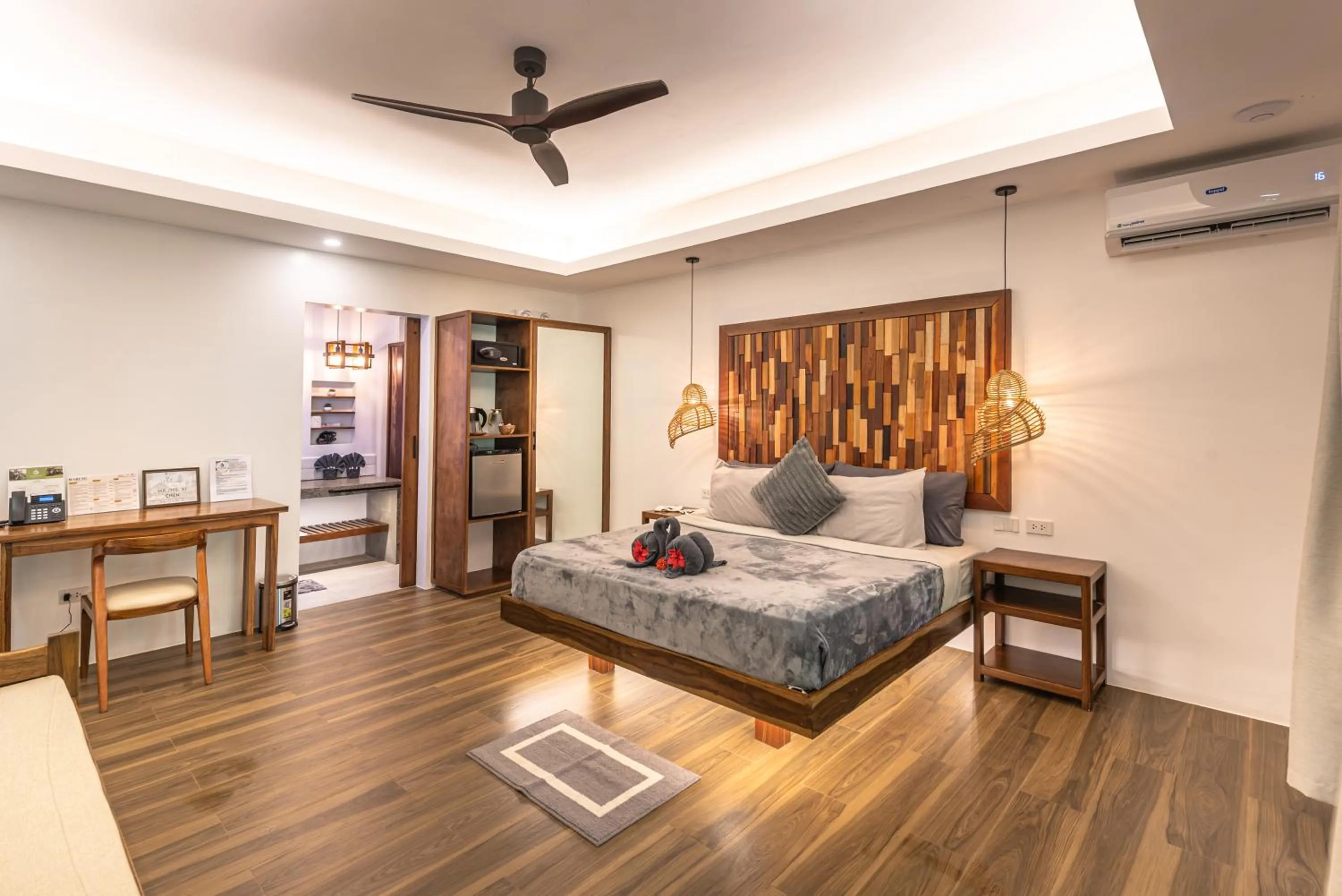 Bed in Siargao Island Villas