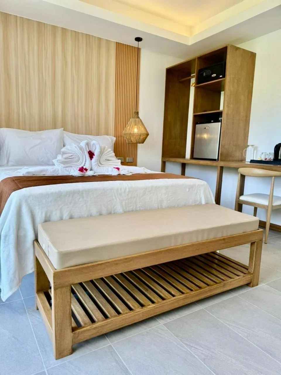 Bed in Siargao Island Villas