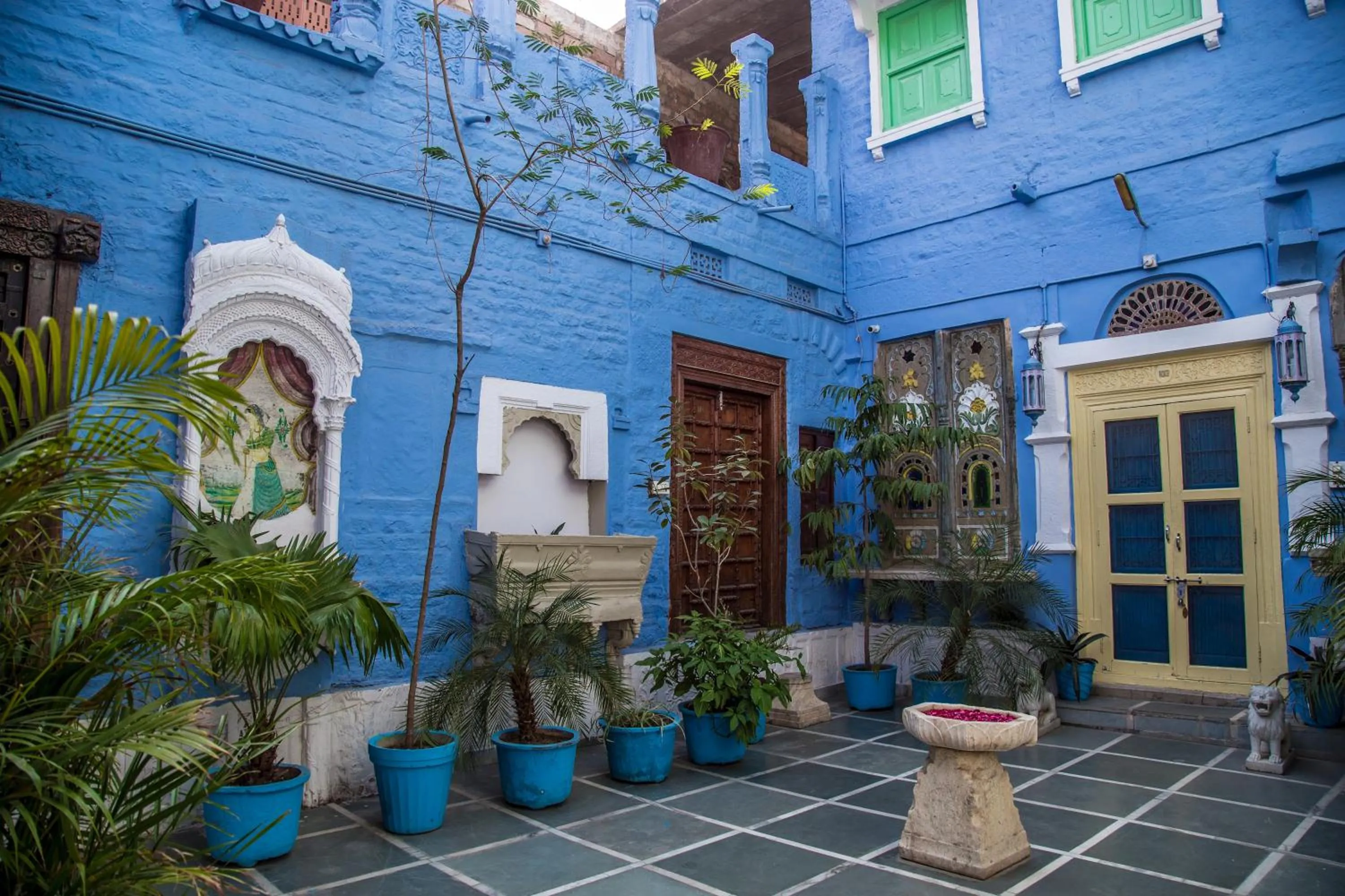 Inner courtyard view in Heritage Gouri Haveli