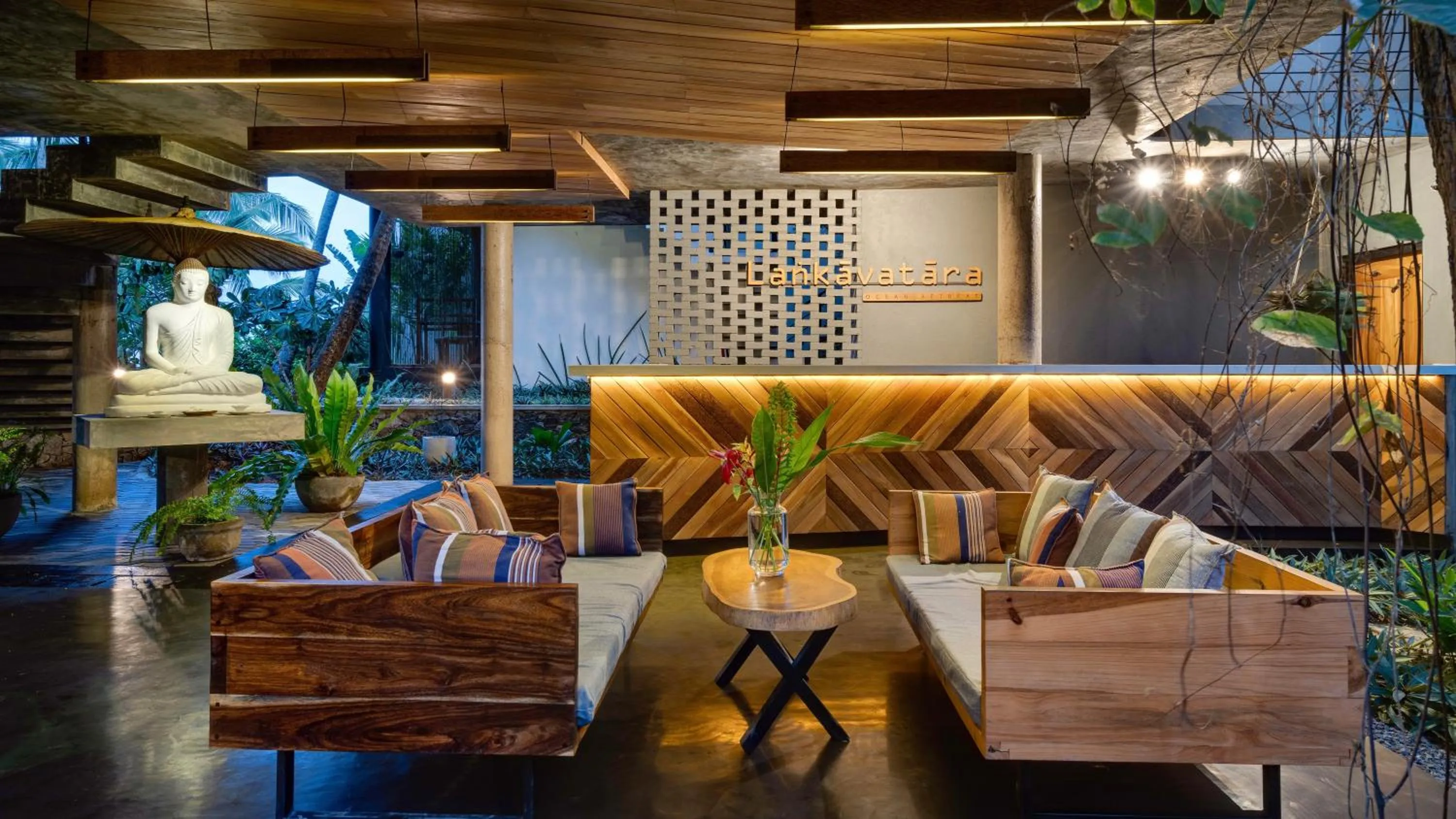 Lobby or reception in Lankavatara Ocean Retreat & Spa