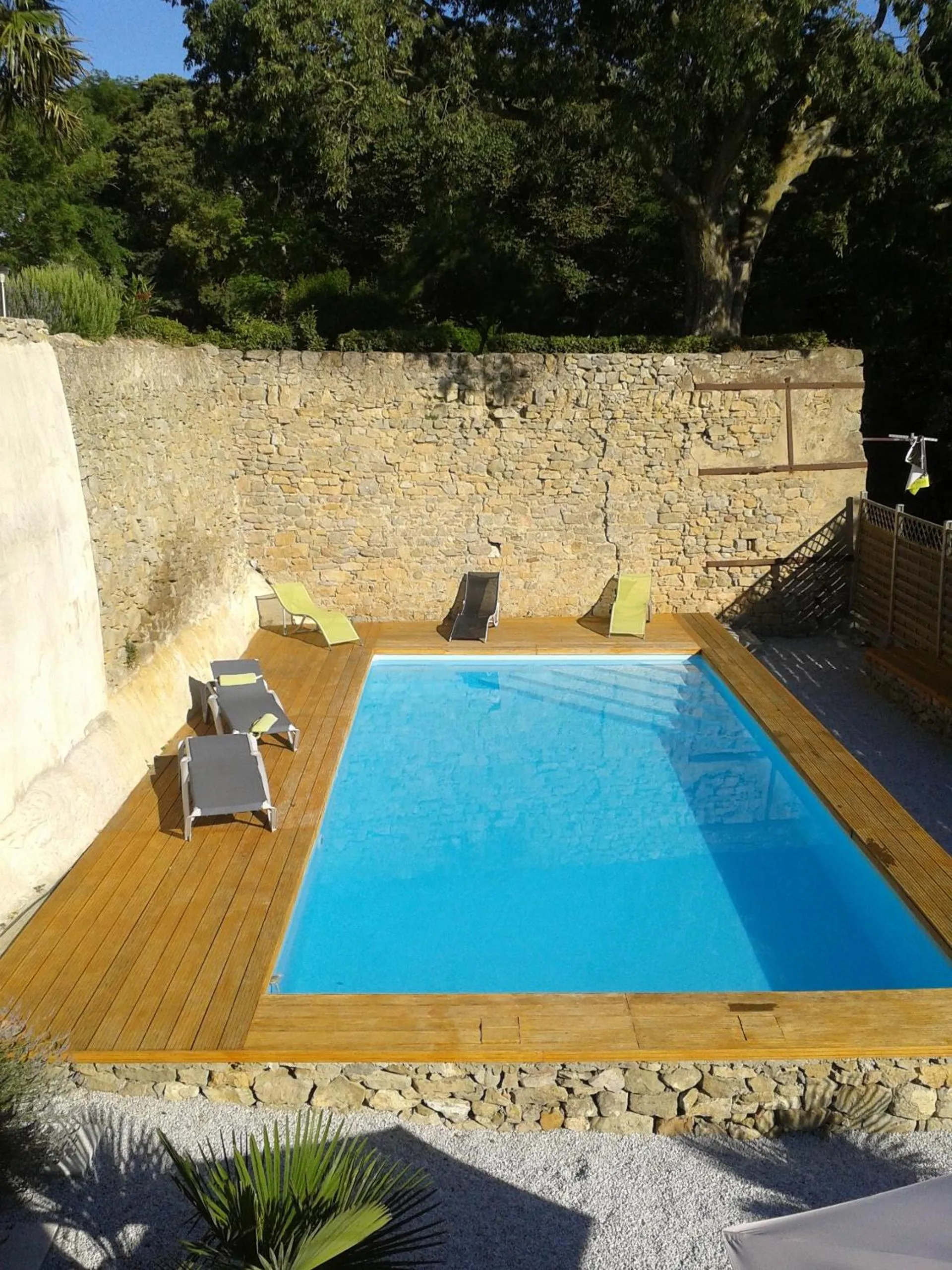 Pool view in Logis Hôtel Château De Palaja