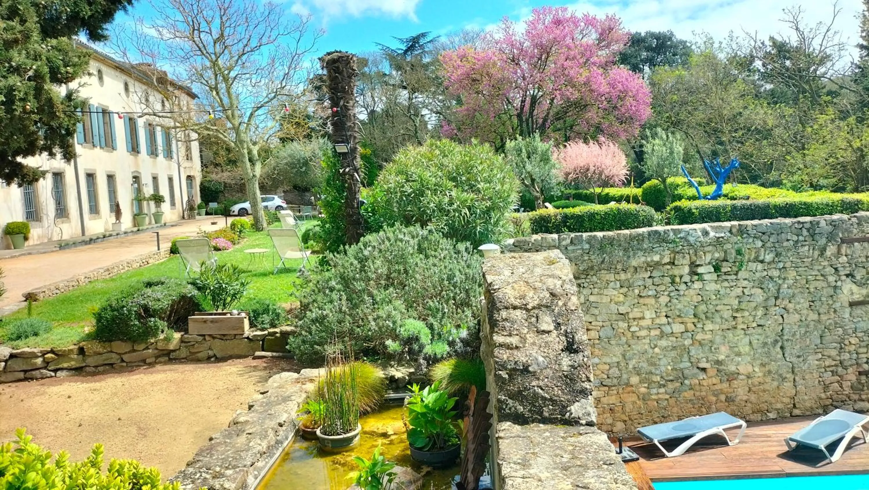 Garden in Logis Hôtel Château De Palaja