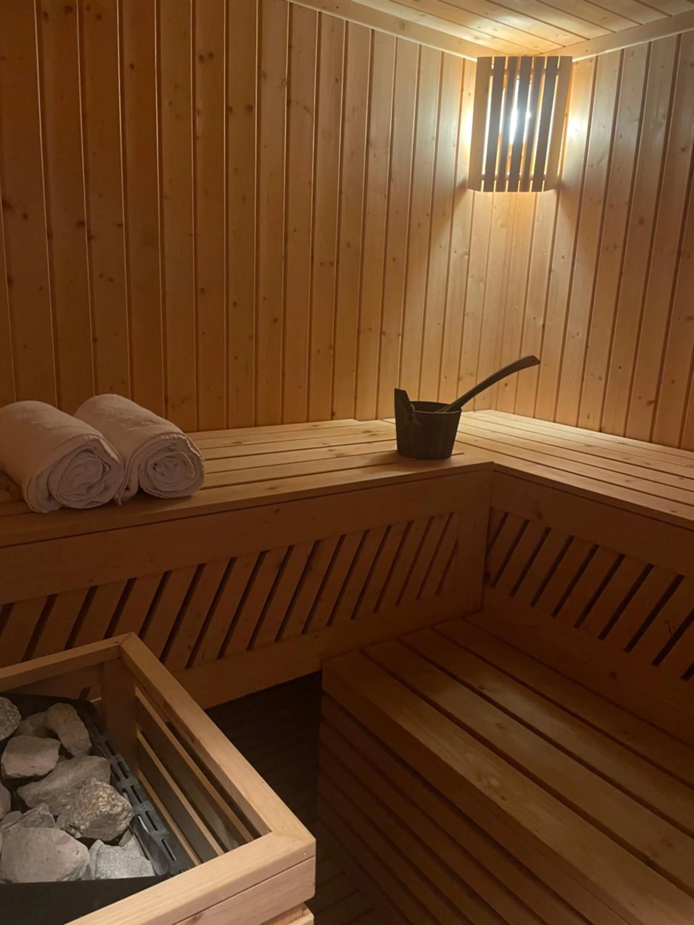 Sauna in Logis Hôtel Château De Palaja