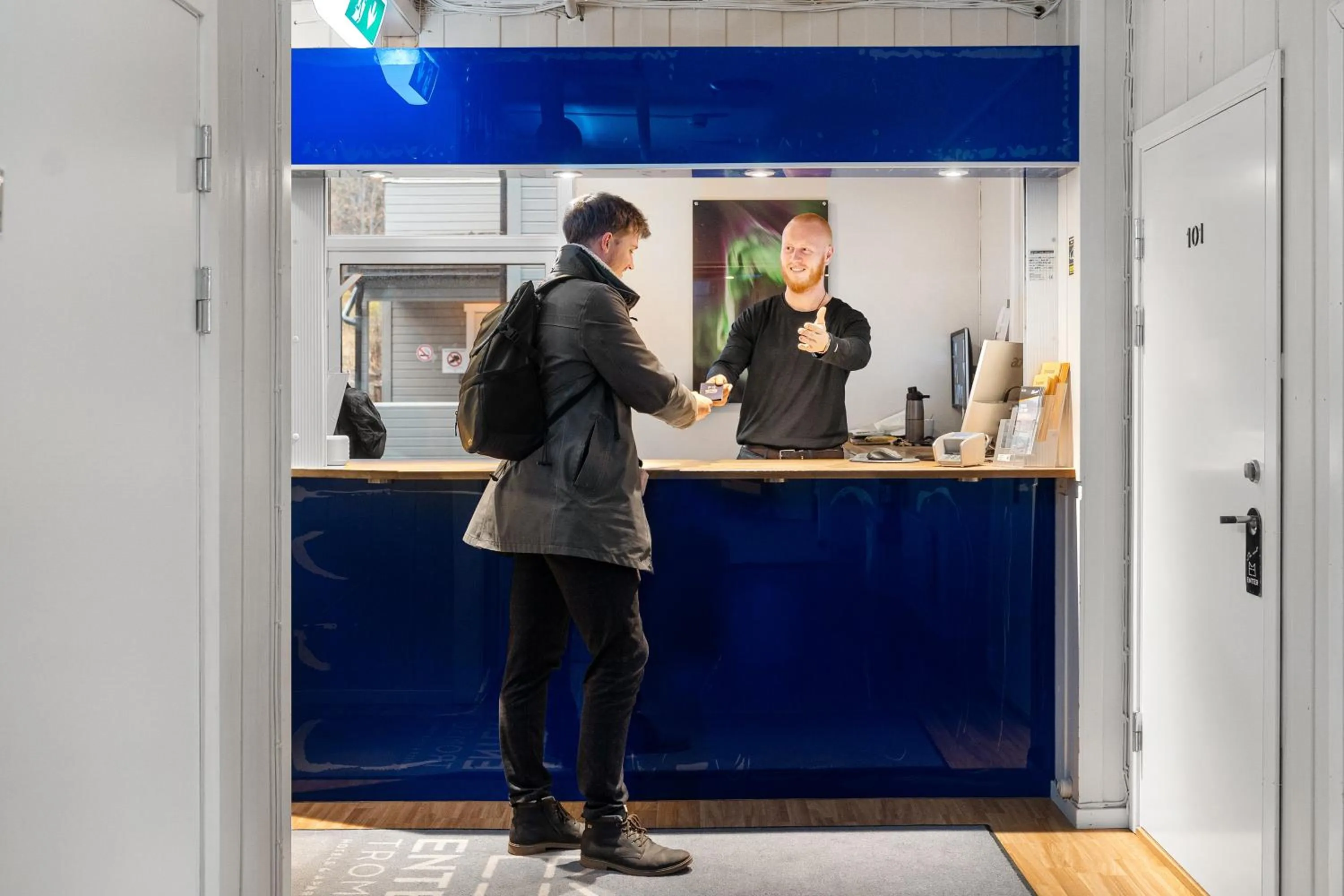 People in Enter Backpack Hotel