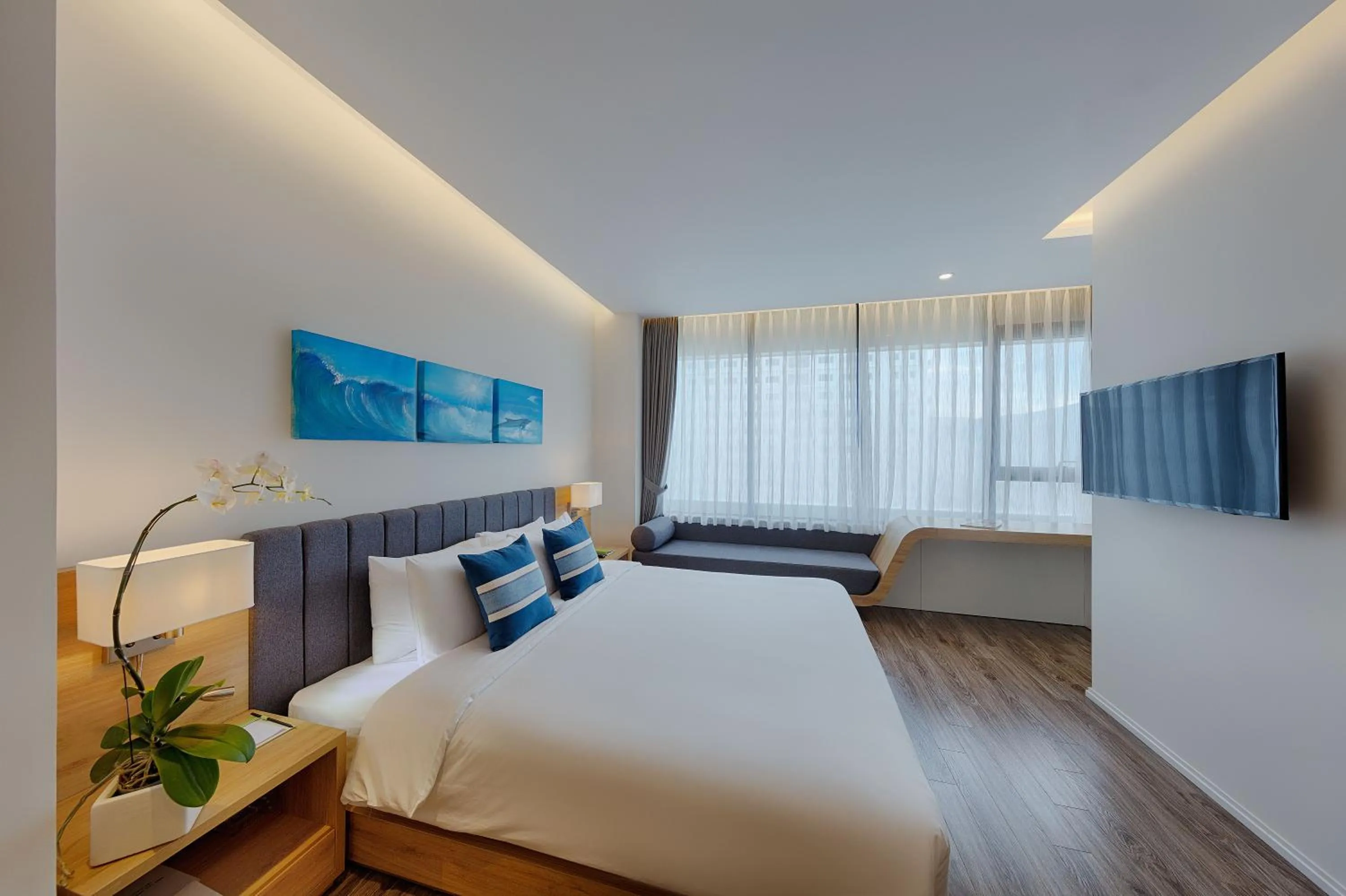 City view, Bed in Parosand Da Nang Hotel -Belle Maison Parosand Da Nang Hotel