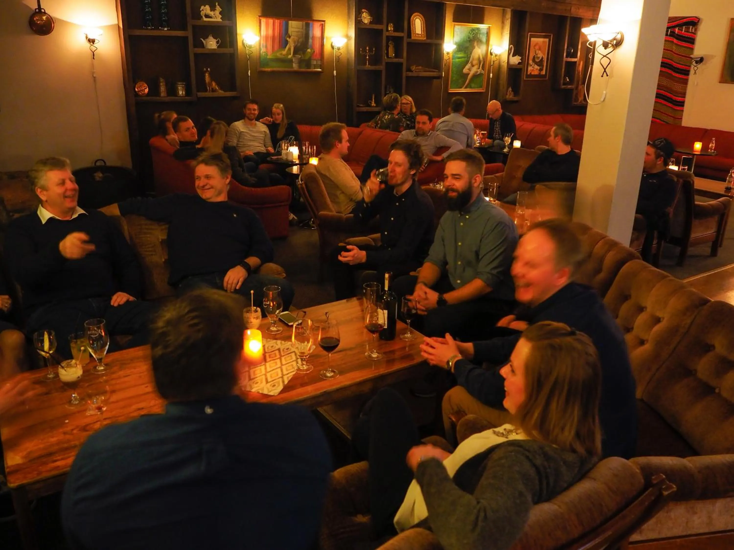 Communal lounge/ TV room in Lia Fjellhotell