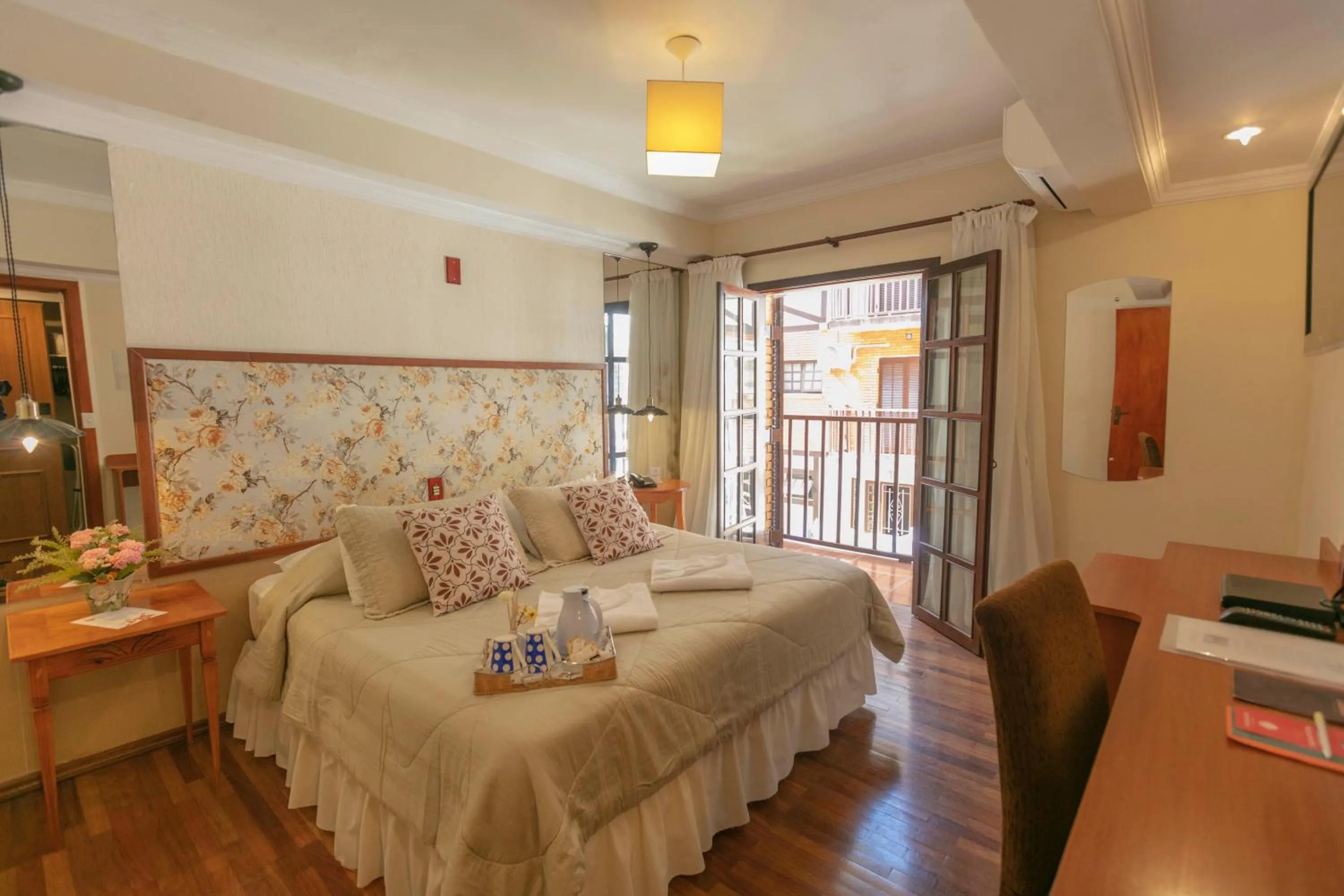 Bed in Pousada das Hortênsias