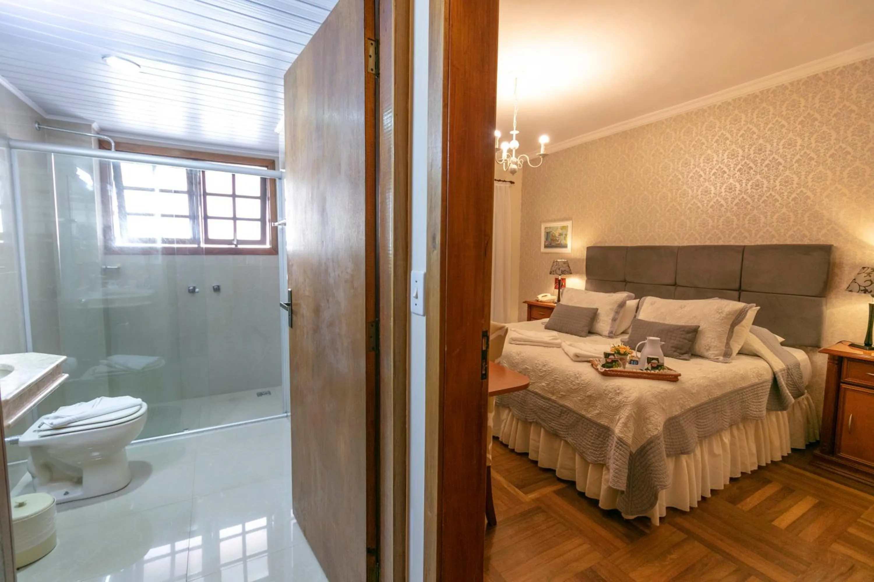 Bed in Pousada das Hortênsias