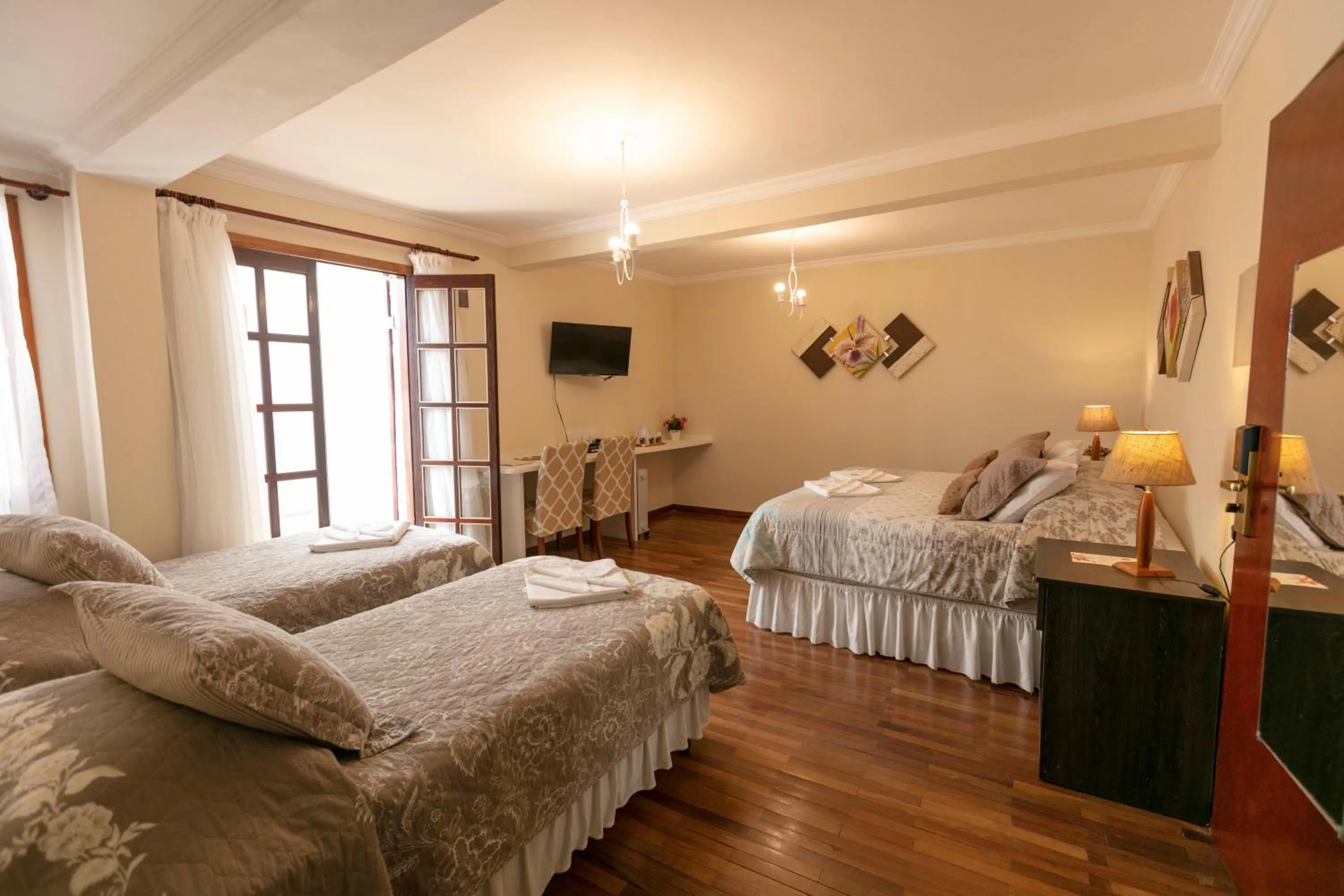 Bed in Pousada das Hortênsias