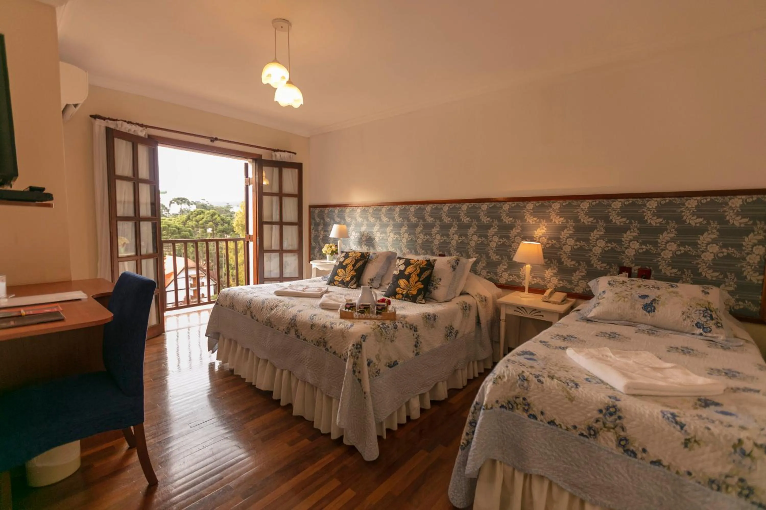 Bed in Pousada das Hortênsias