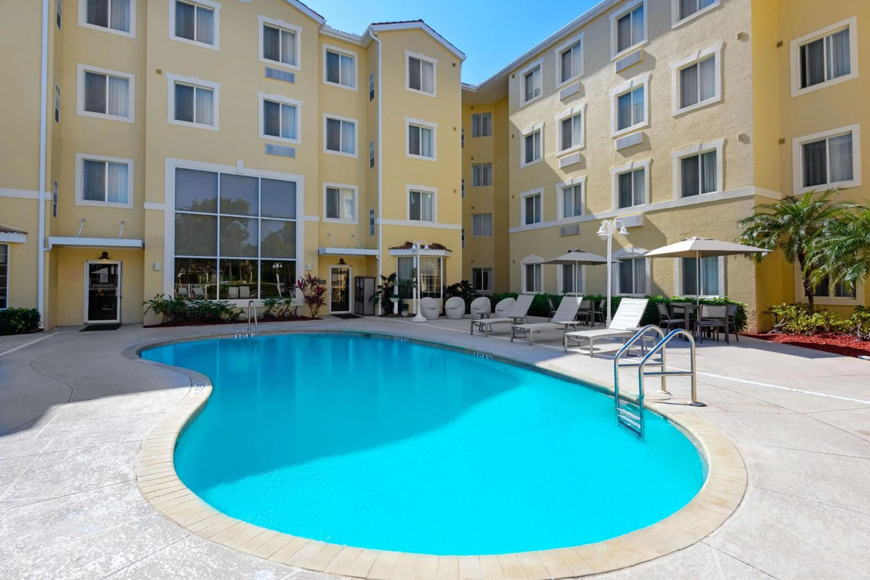 Pool view in Homewood Suites by Hilton Bonita Springs, FL