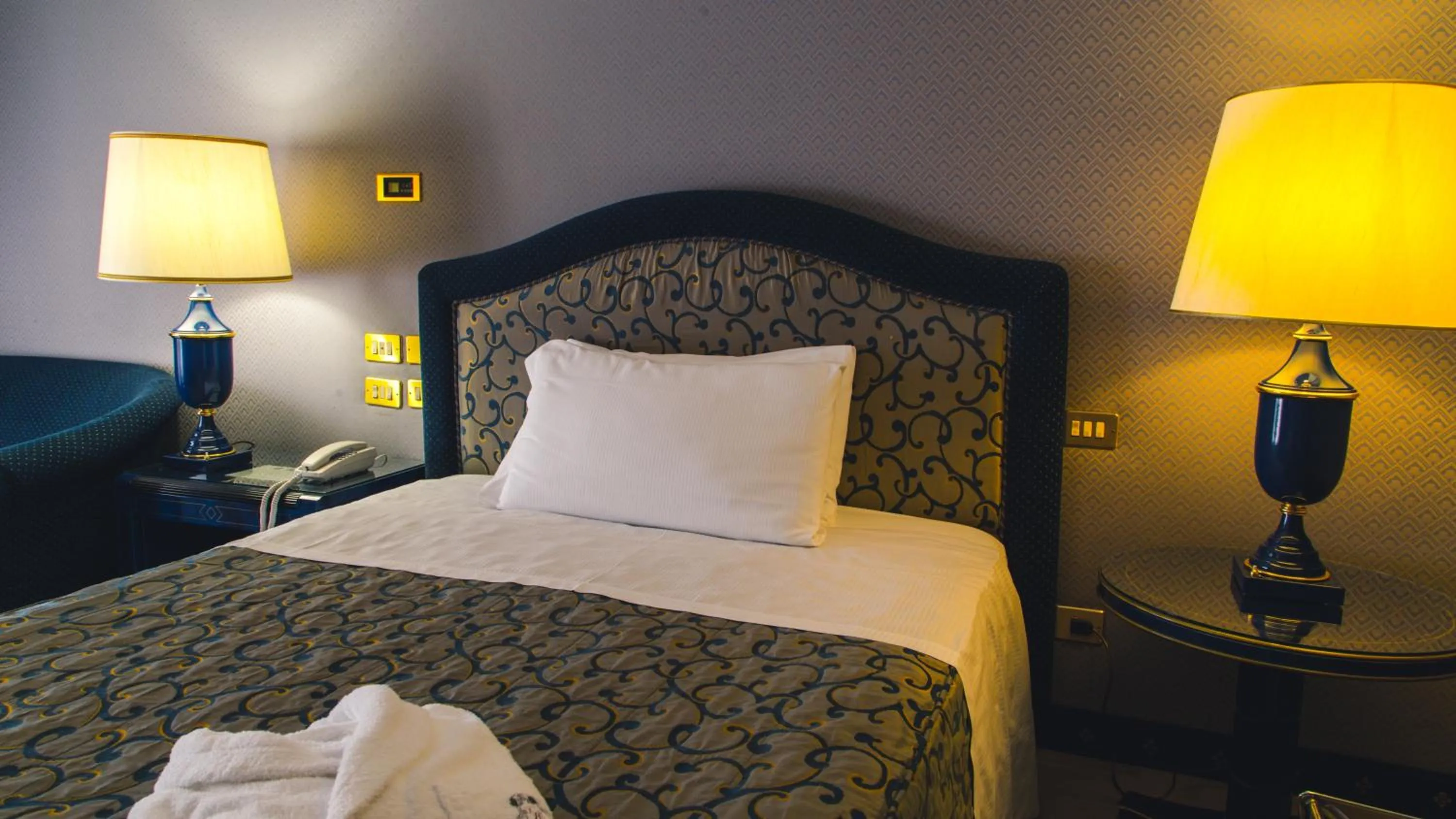 Bed in Grand Hotel Excelsior