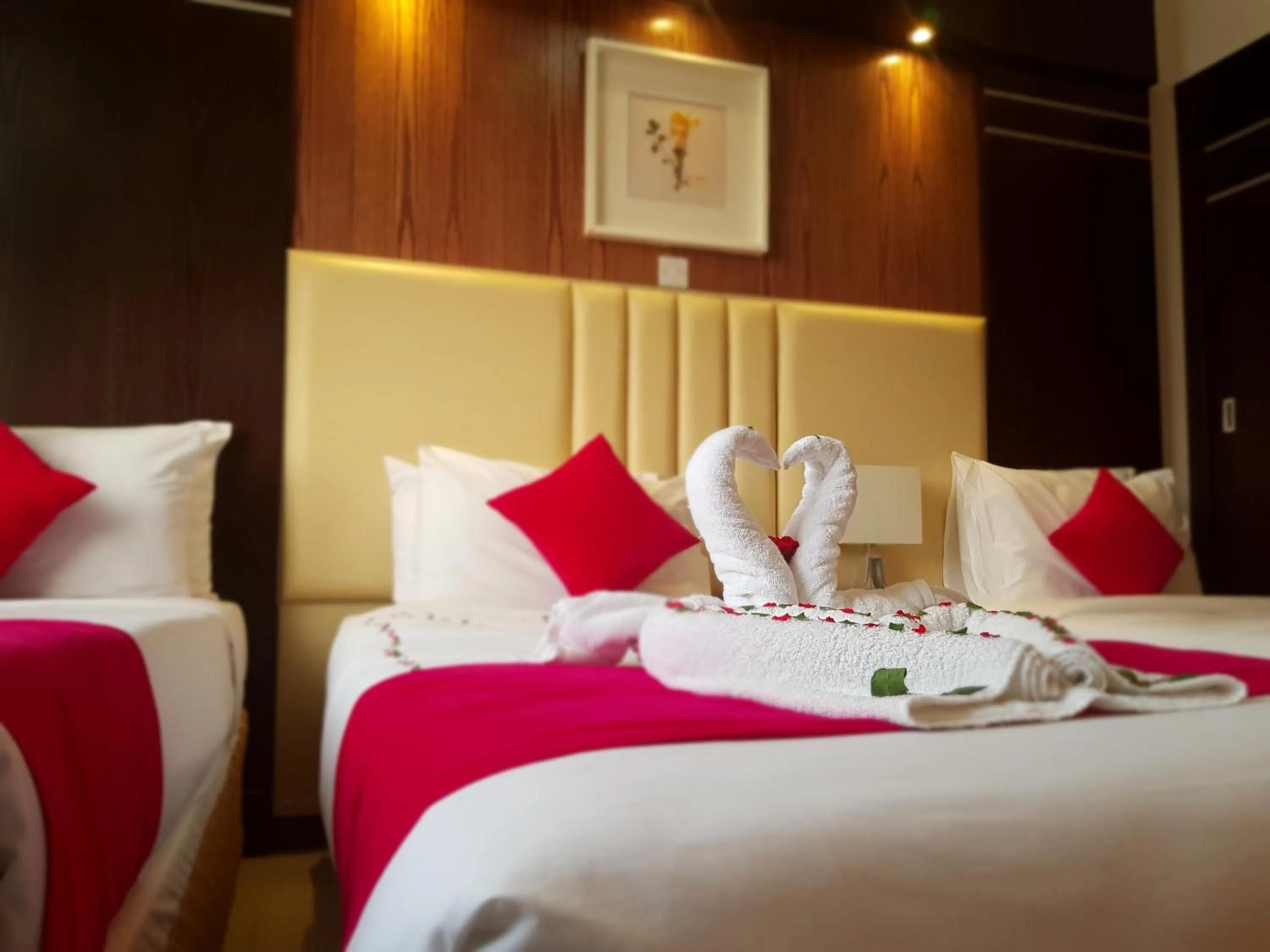 Bed in Kuwait Continental Hotel