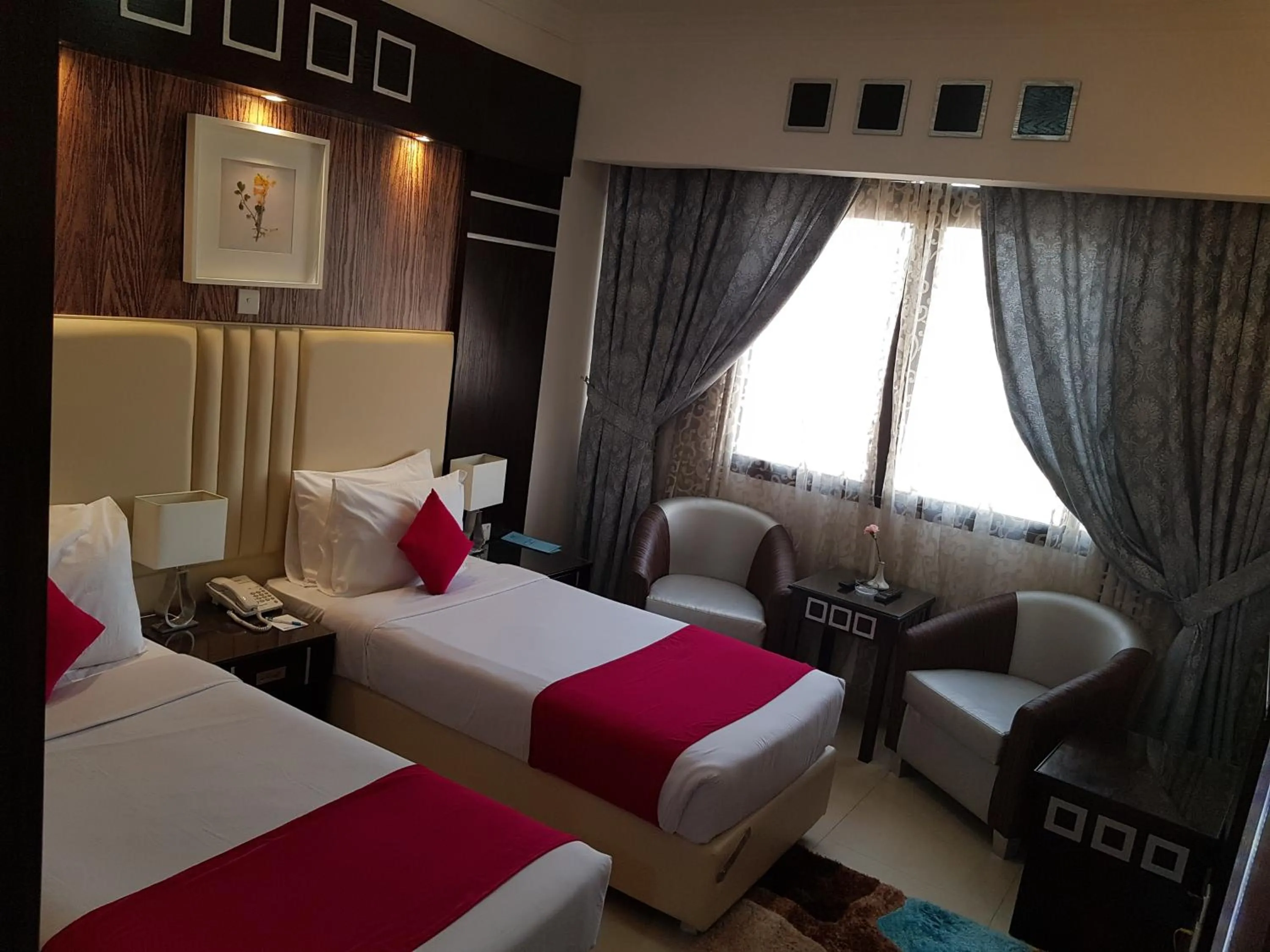 Bed in Kuwait Continental Hotel