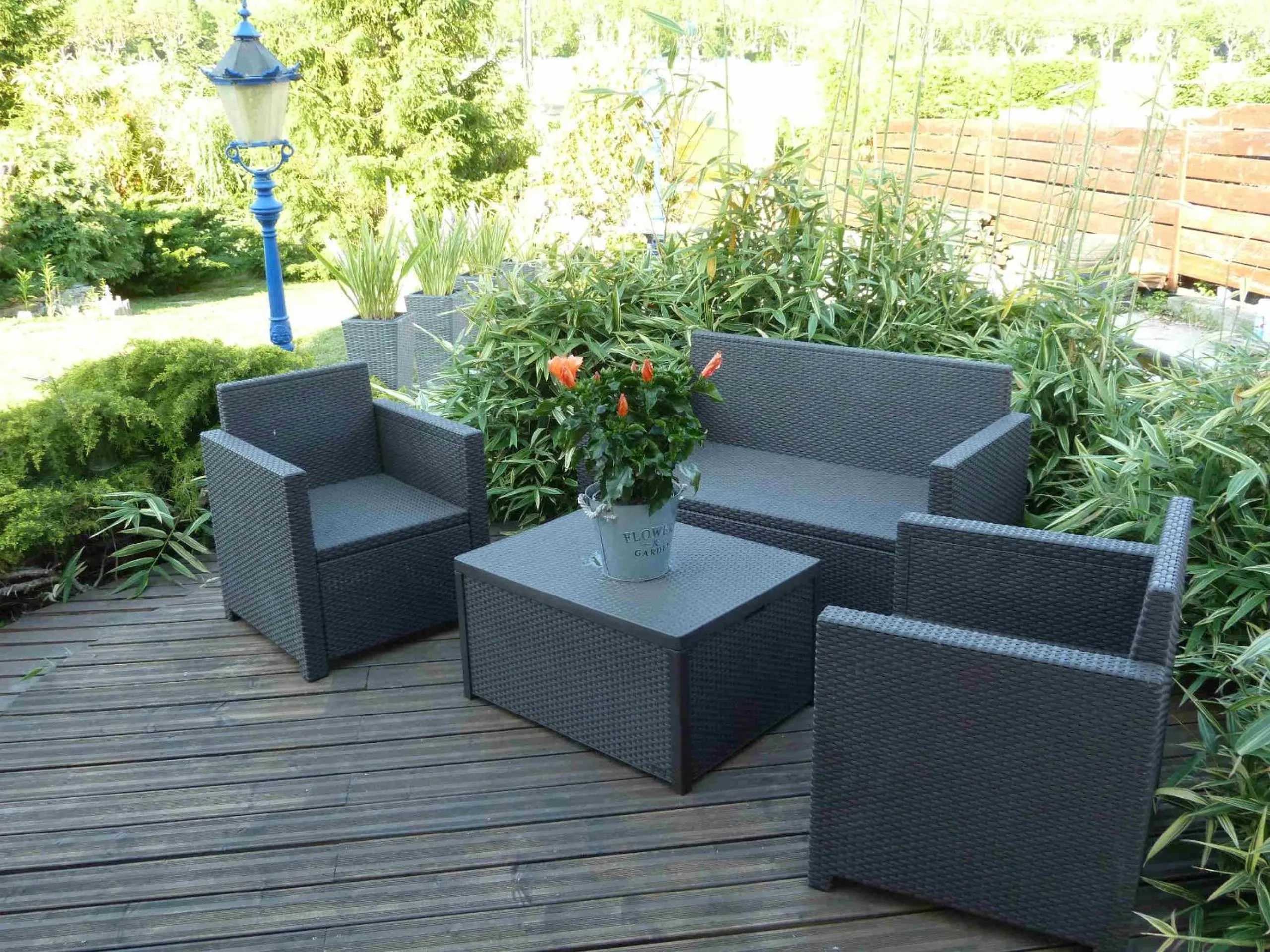 Garden in Les Bambous B&B