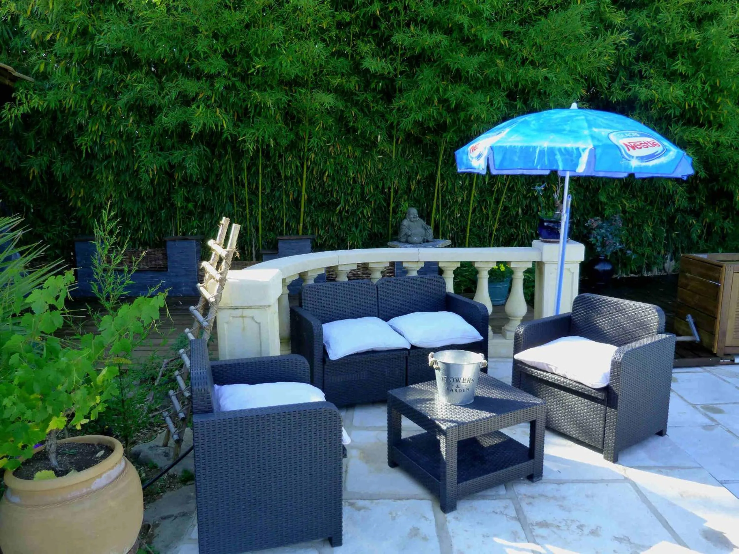 Garden in Les Bambous B&B