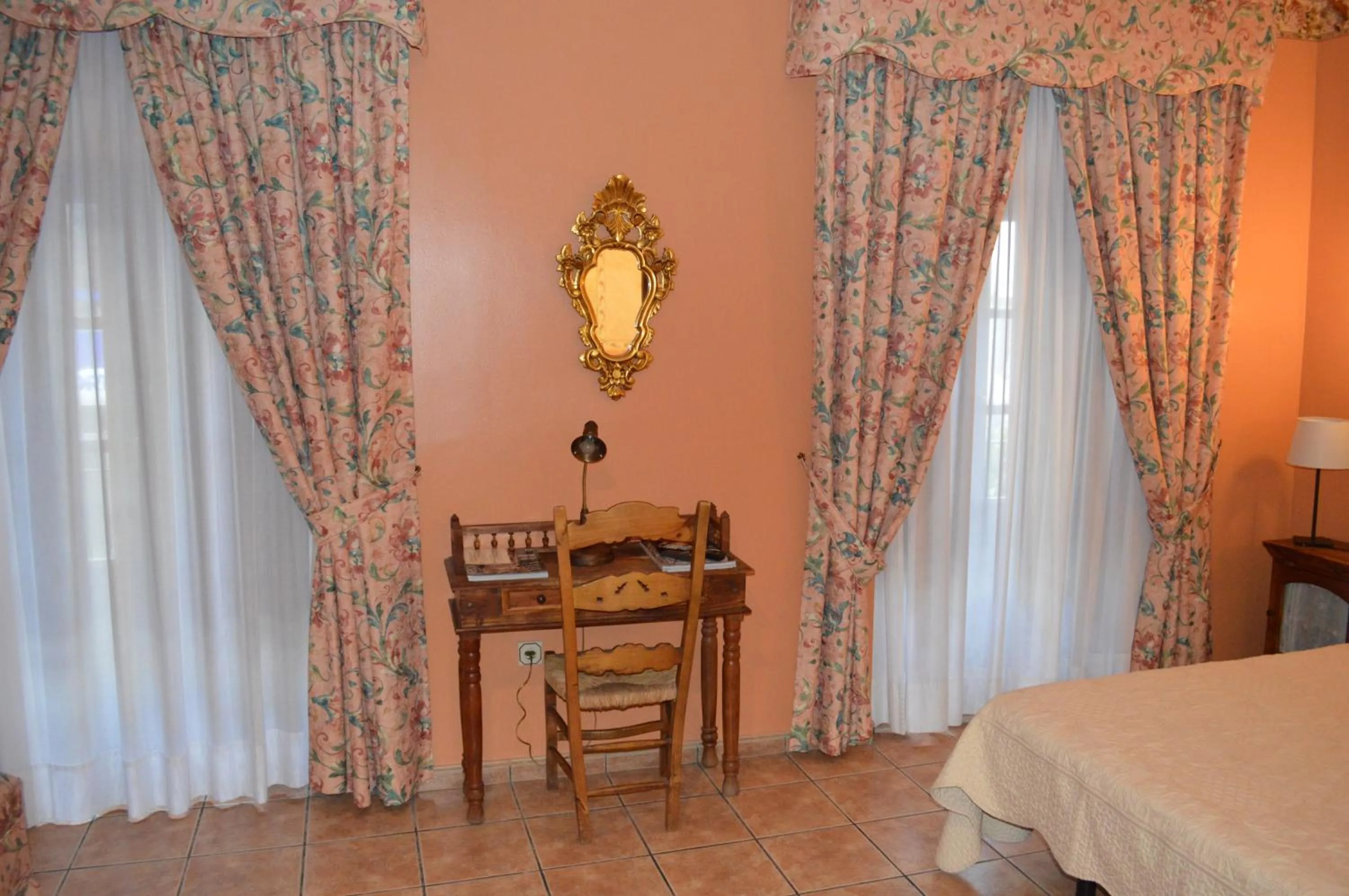 Decorative detail, Bed in Hotel Don Javier