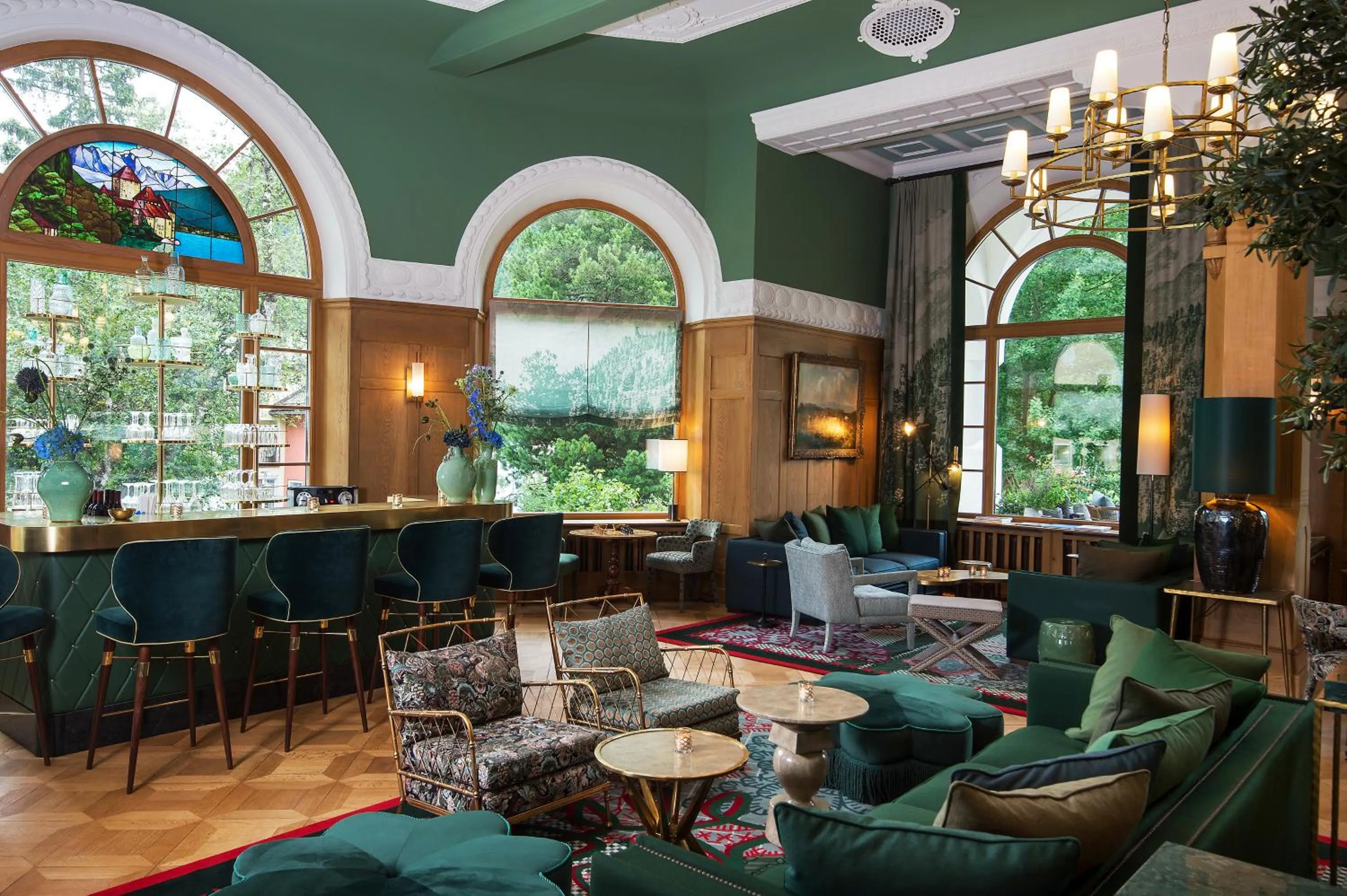 Lounge or bar in Hotel Walther - Relais & Châteaux