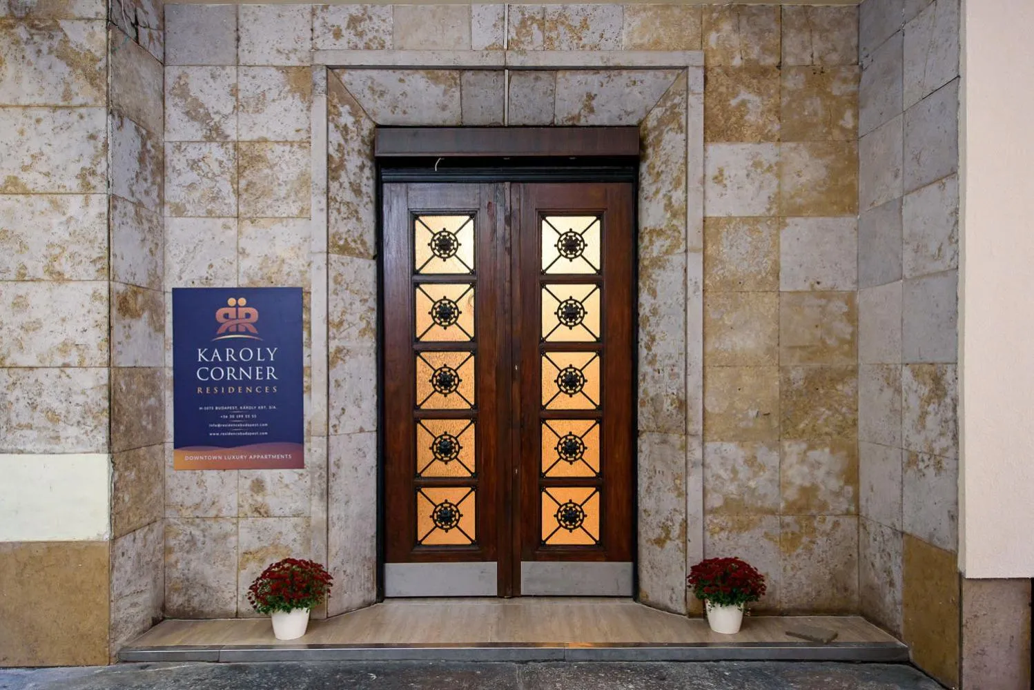 Facade/entrance in Karoly Corner Residences