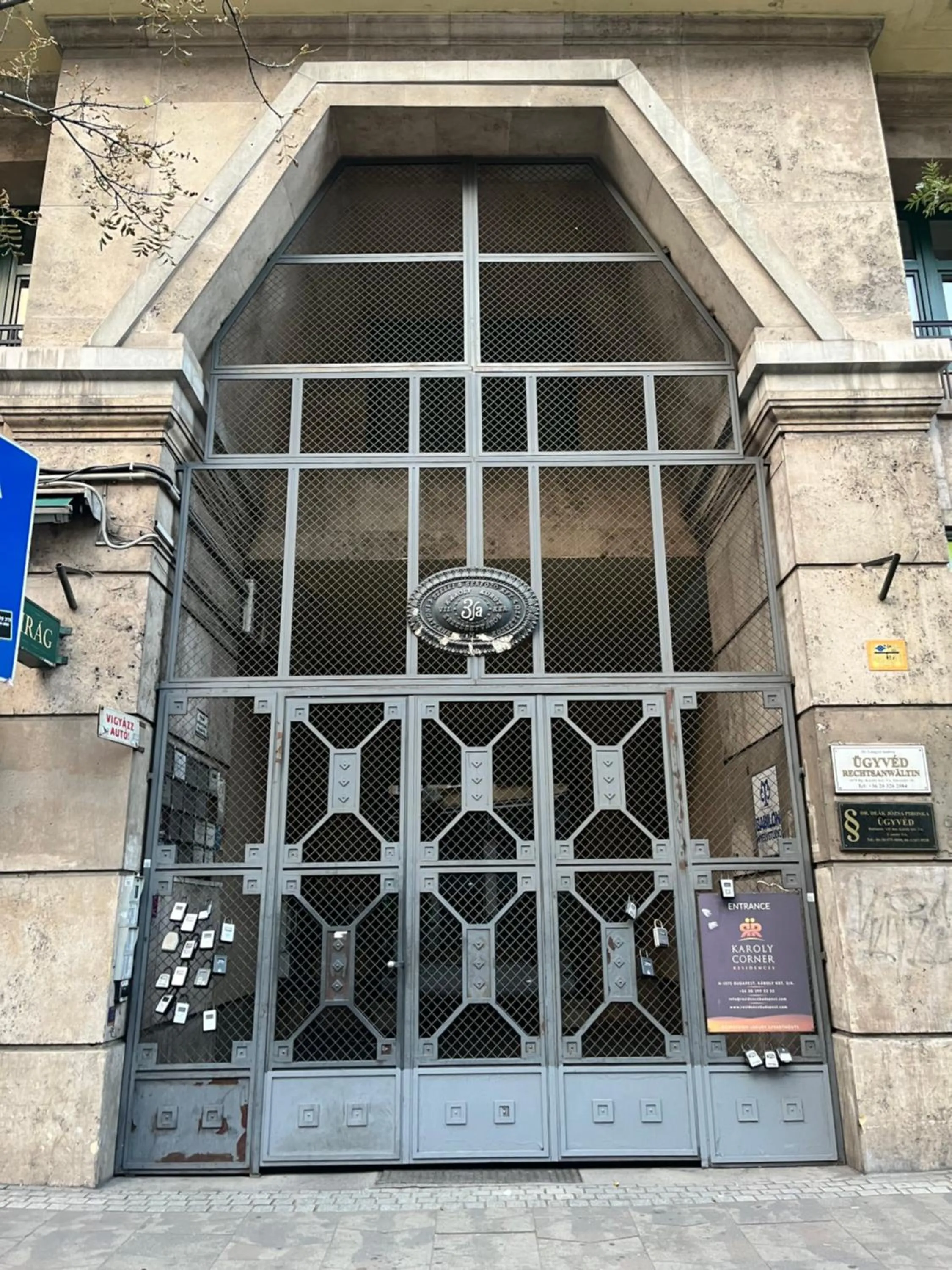 Facade/entrance in Karoly Corner Residences