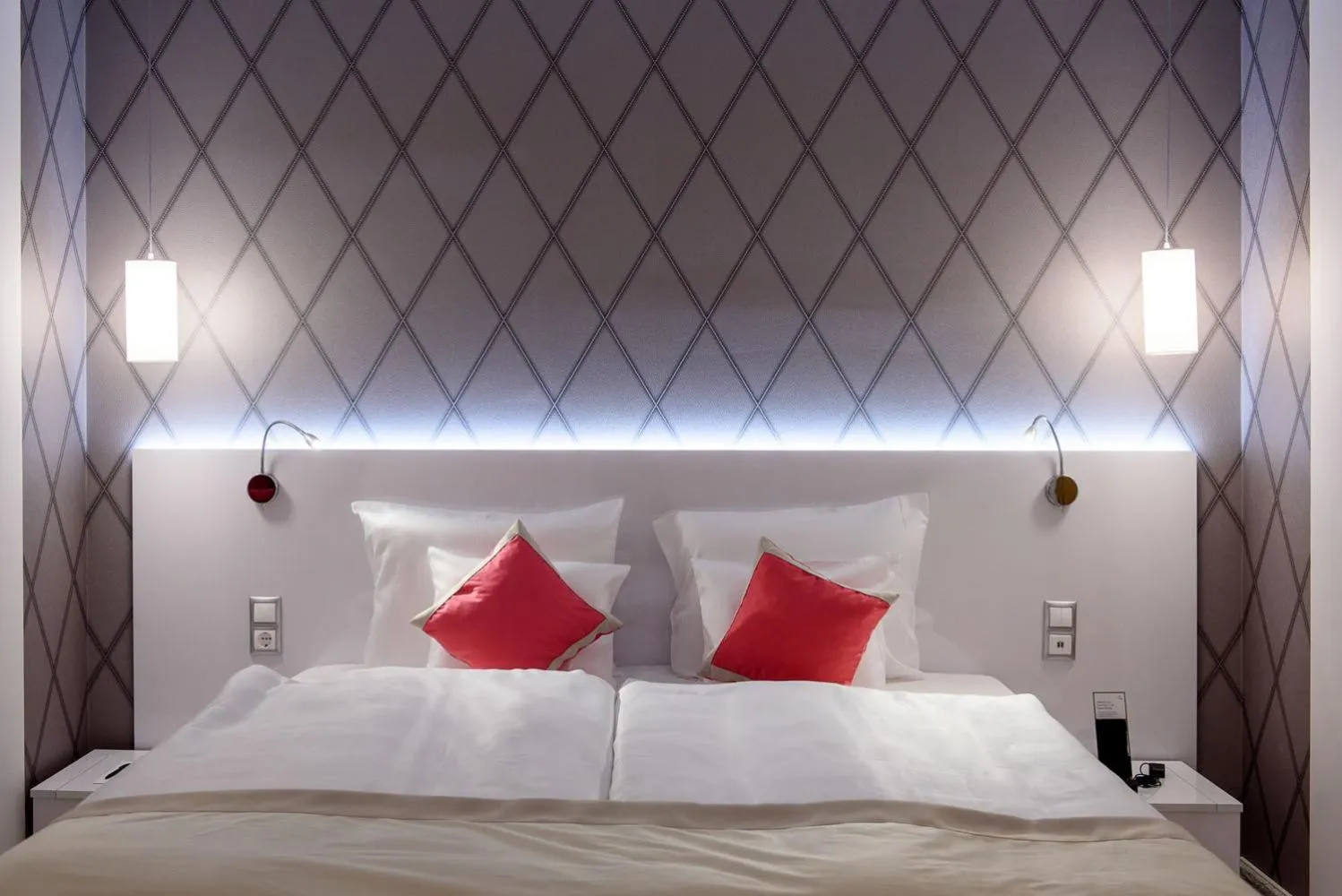 Living room, Bed in Karoly Corner Residences