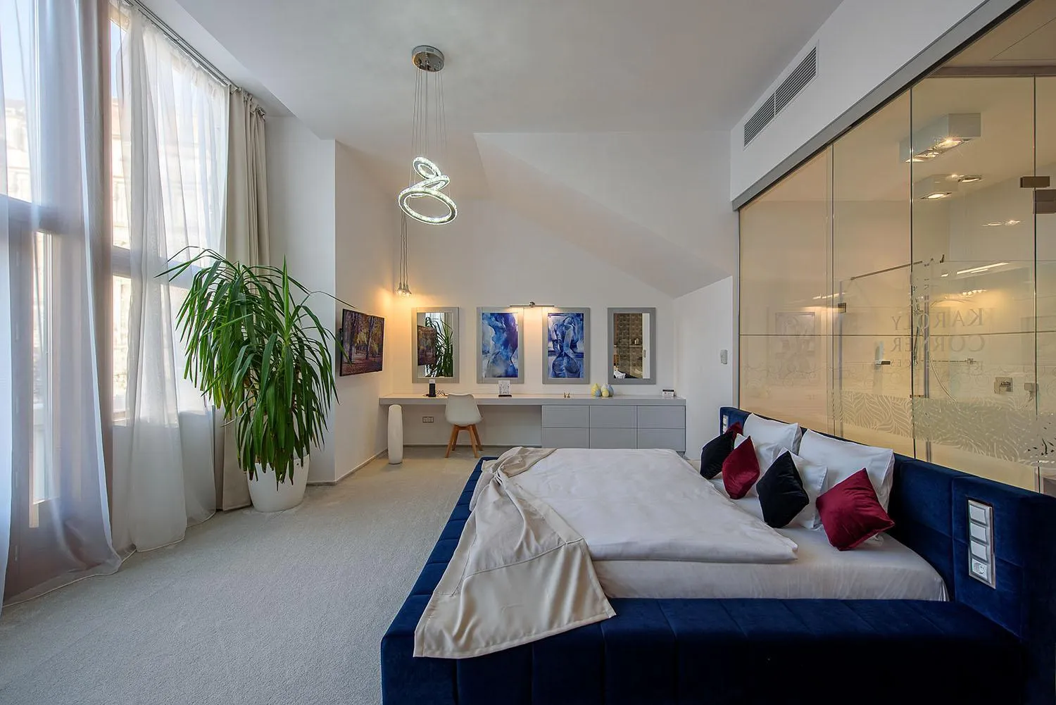 Seating area in Karoly Corner Residences