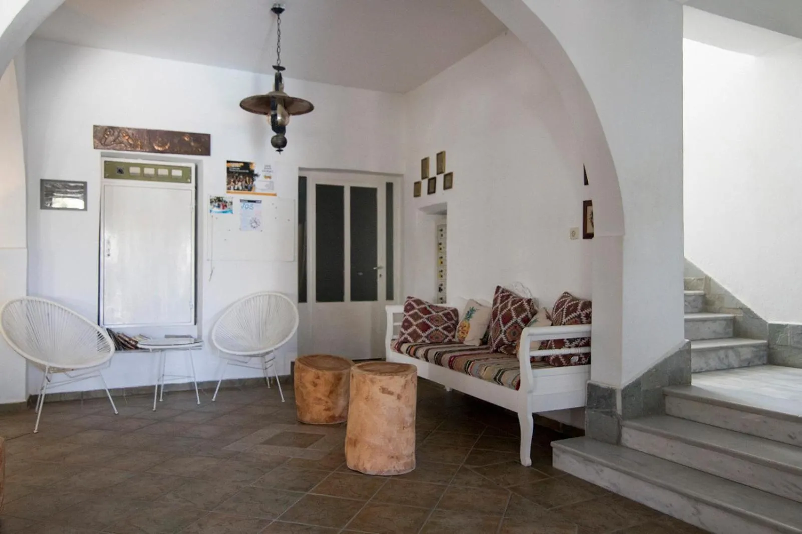Lobby or reception in Armadoros Hotel / Ios Backpackers