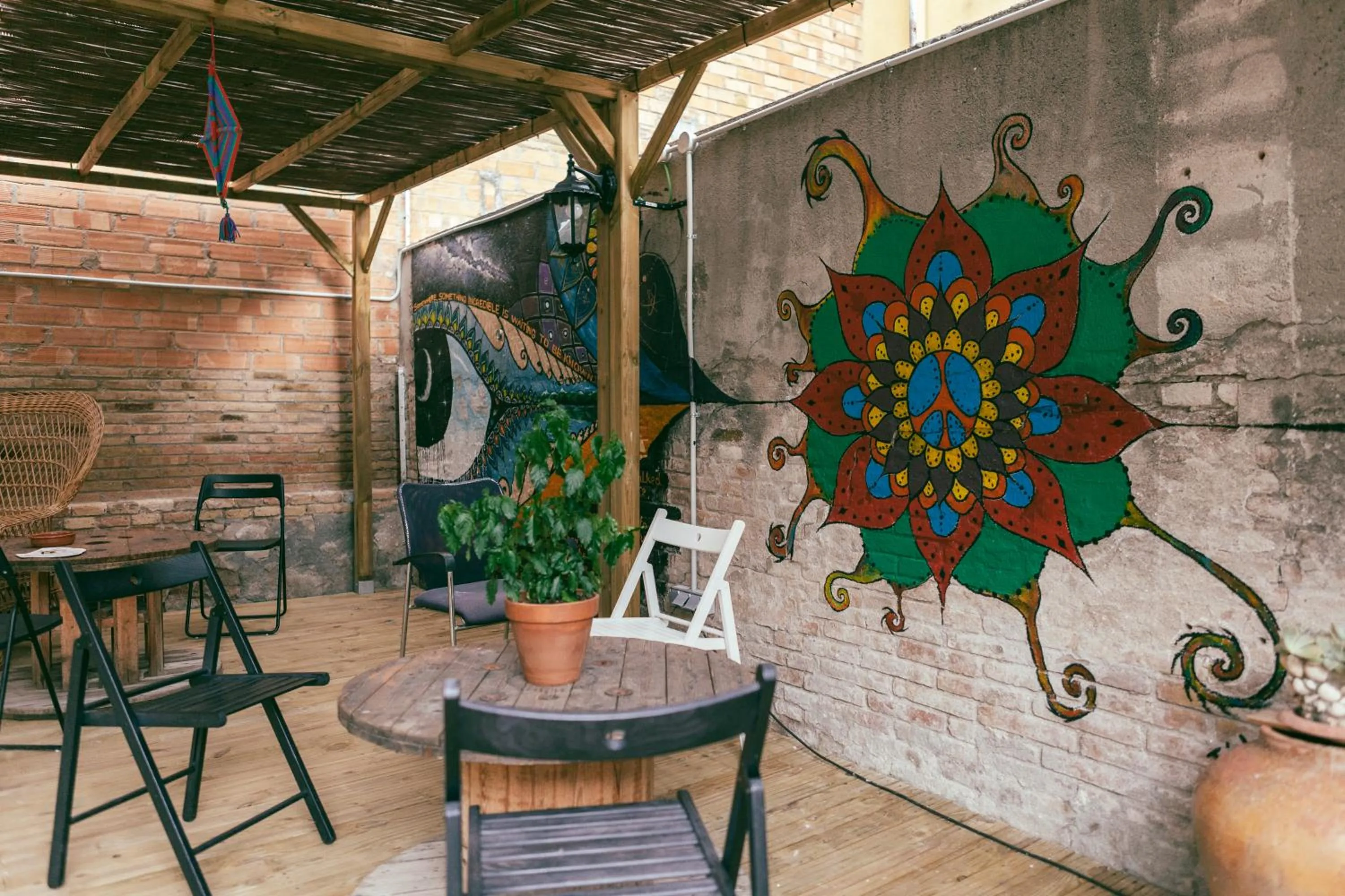 Patio in Mucha Masia Hostel Rural Urba