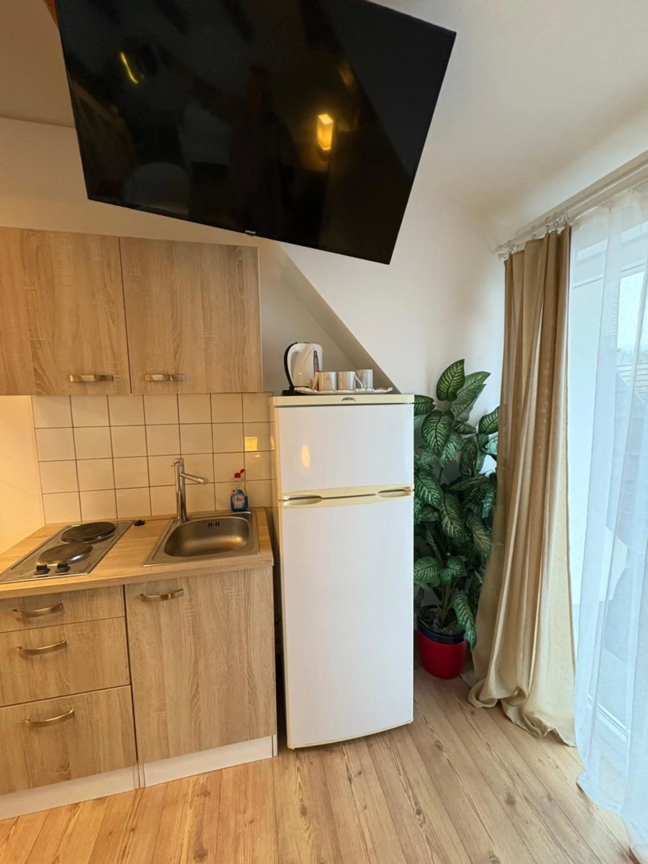 Kitchen or kitchenette in Esos Hotel Quelle
