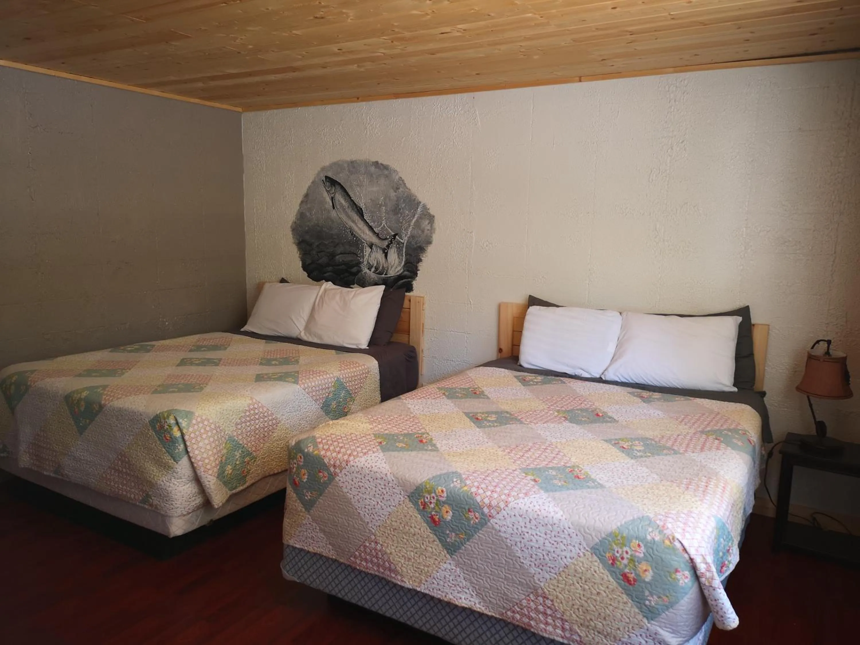 Bed in Overlook Inn & Cabins