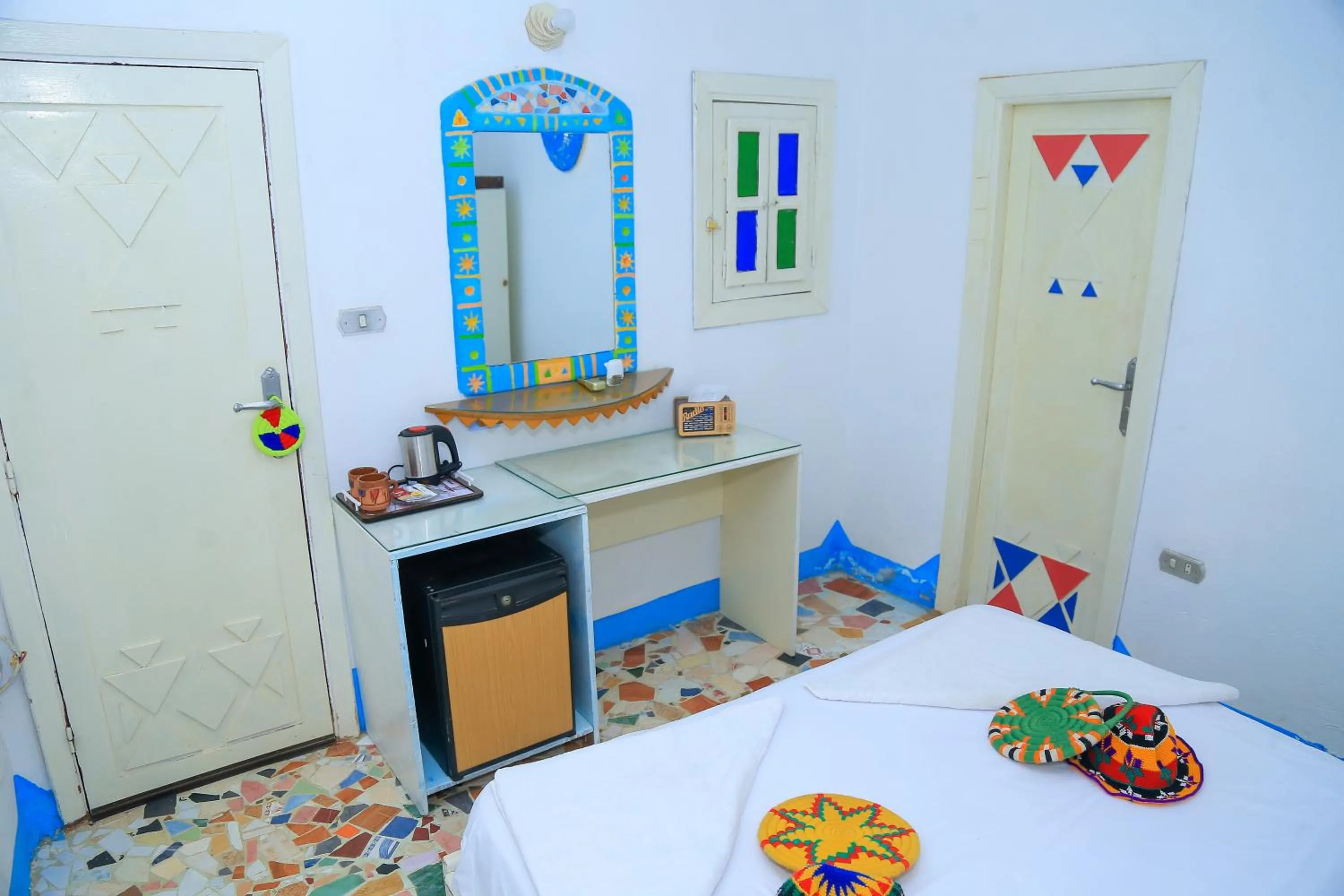 Bed in Nubian Palace Eco Lodge