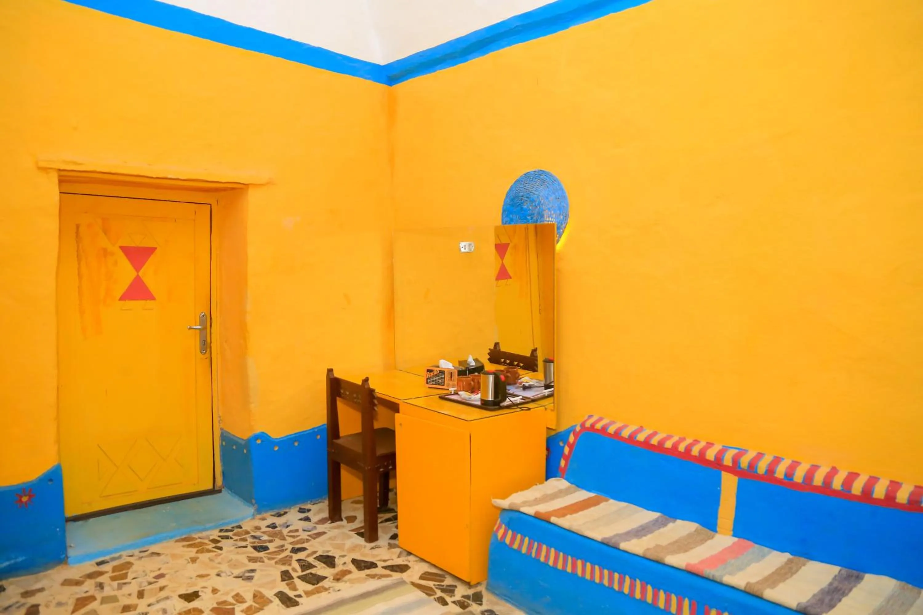 Bed in Nubian Palace Eco Lodge