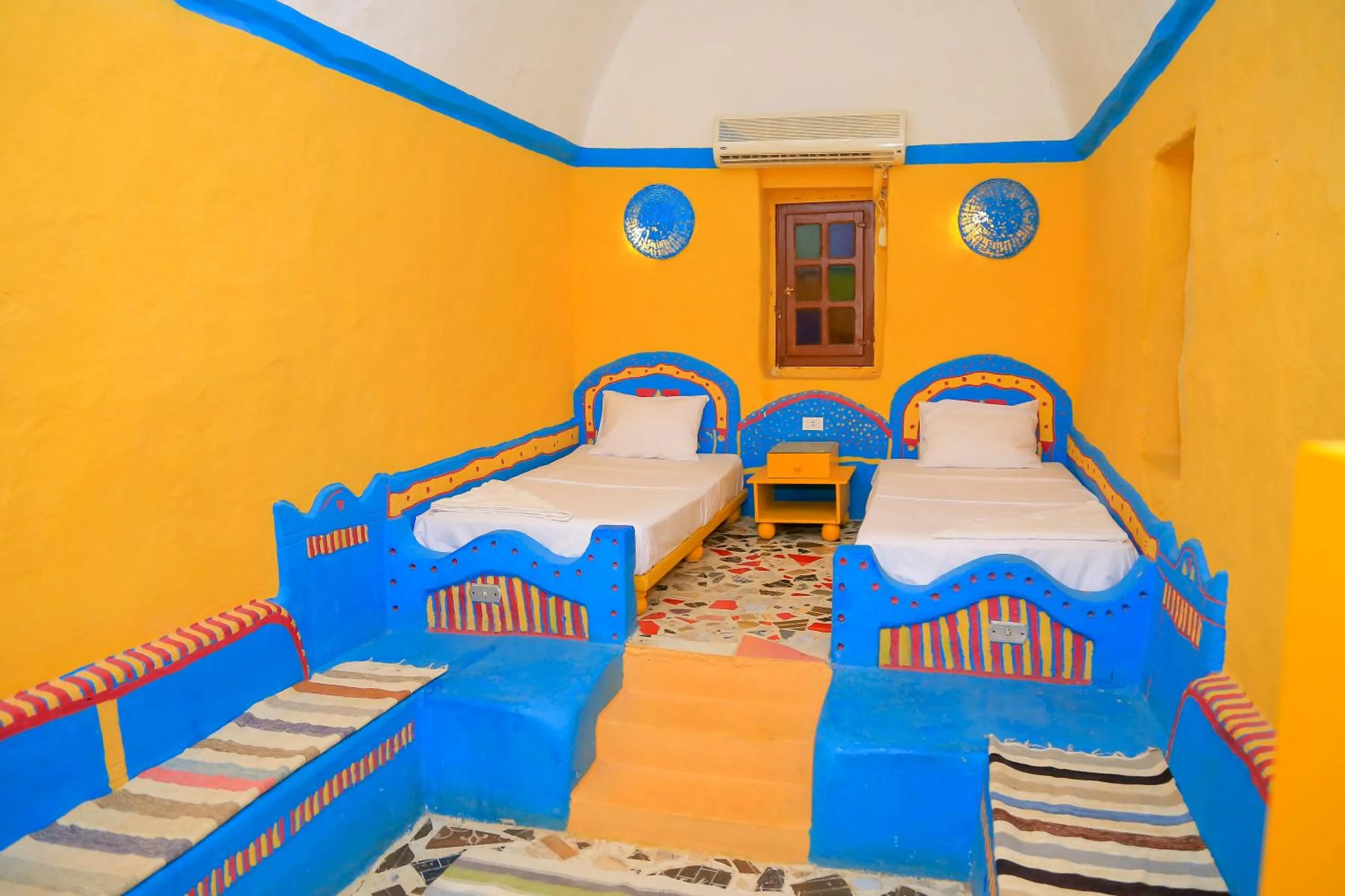 Bed in Nubian Palace Eco Lodge