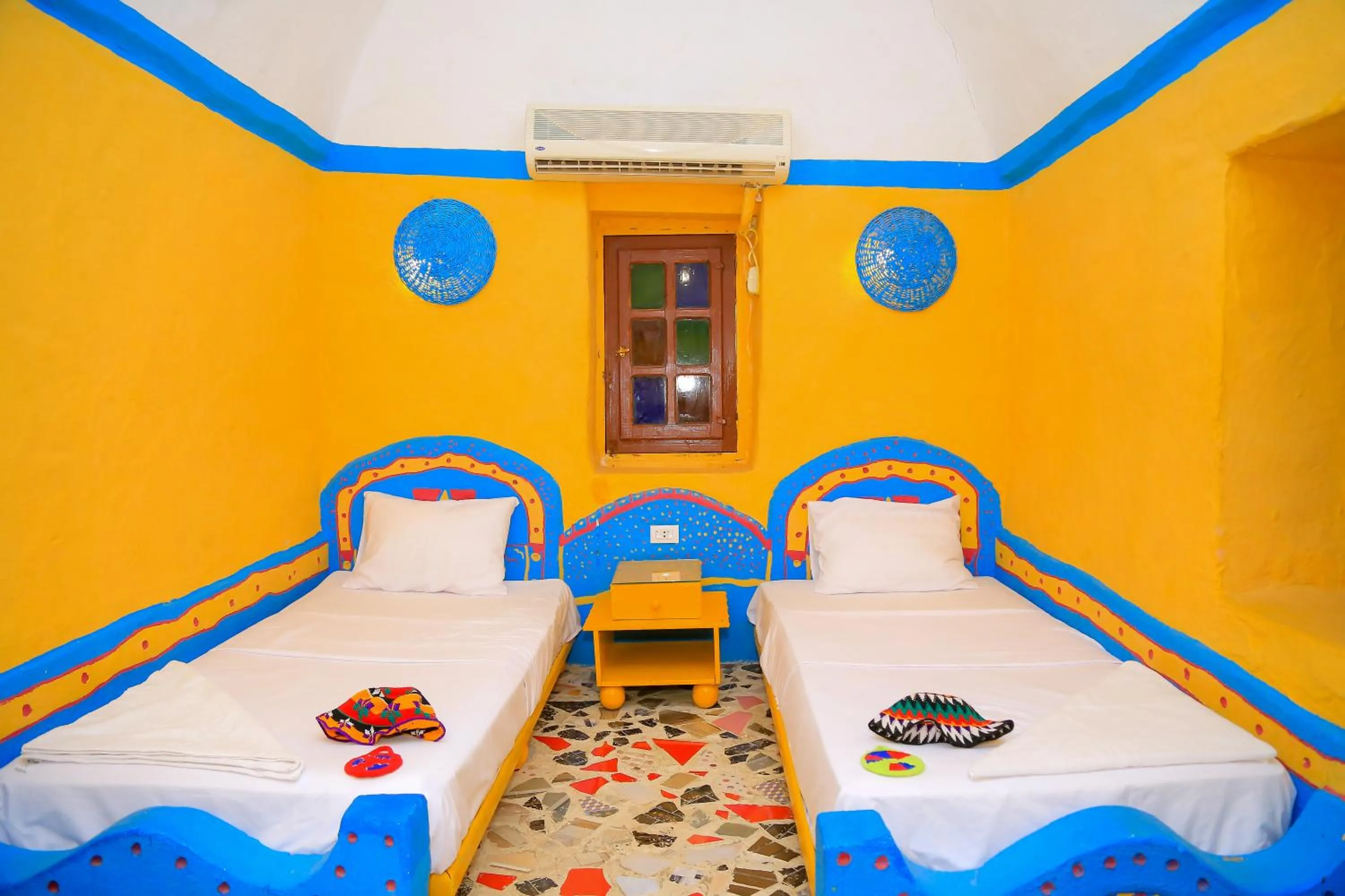 Bed in Nubian Palace Eco Lodge