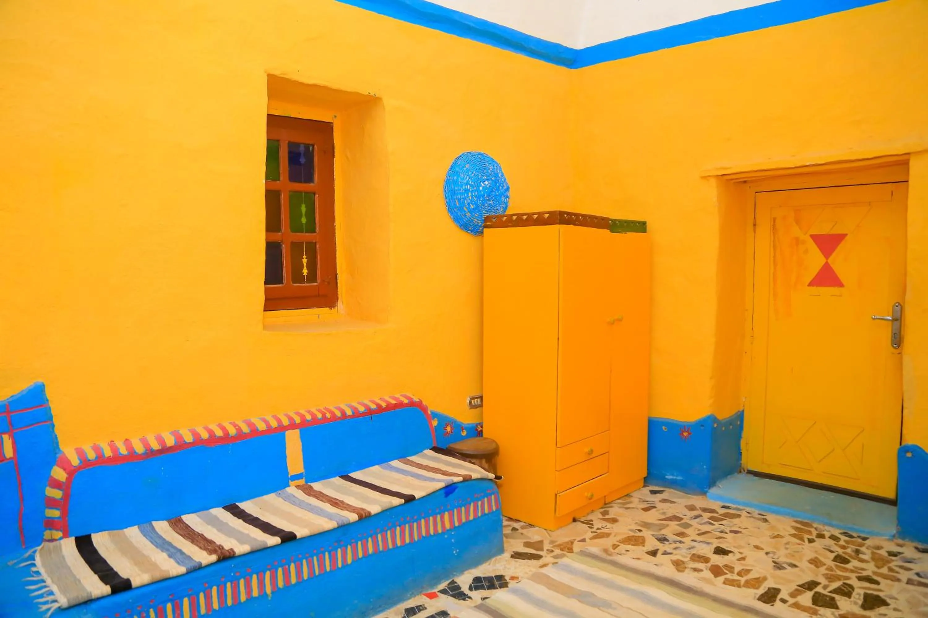 Bed in Nubian Palace Eco Lodge