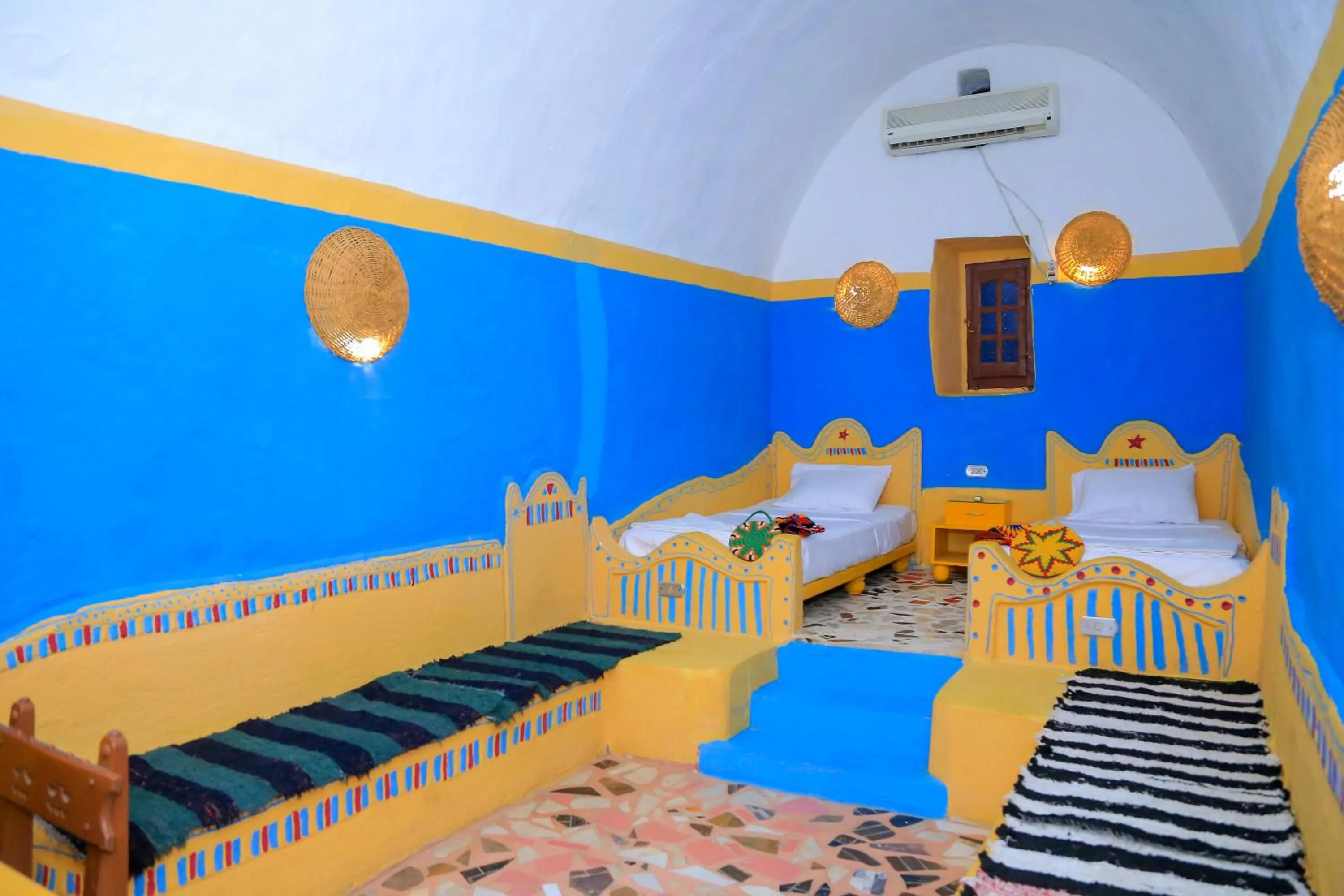 Bed in Nubian Palace Eco Lodge