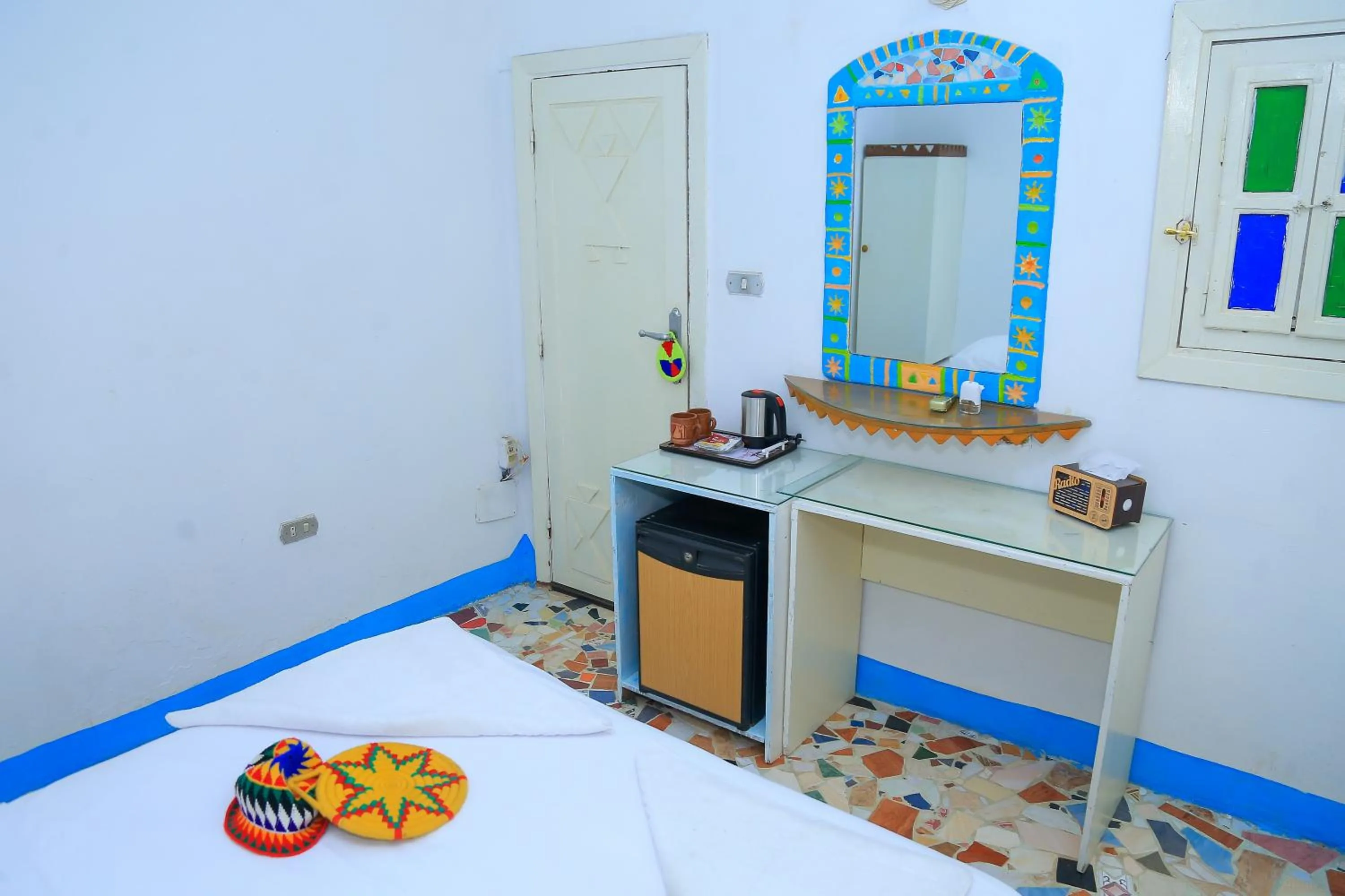 Bed in Nubian Palace Eco Lodge