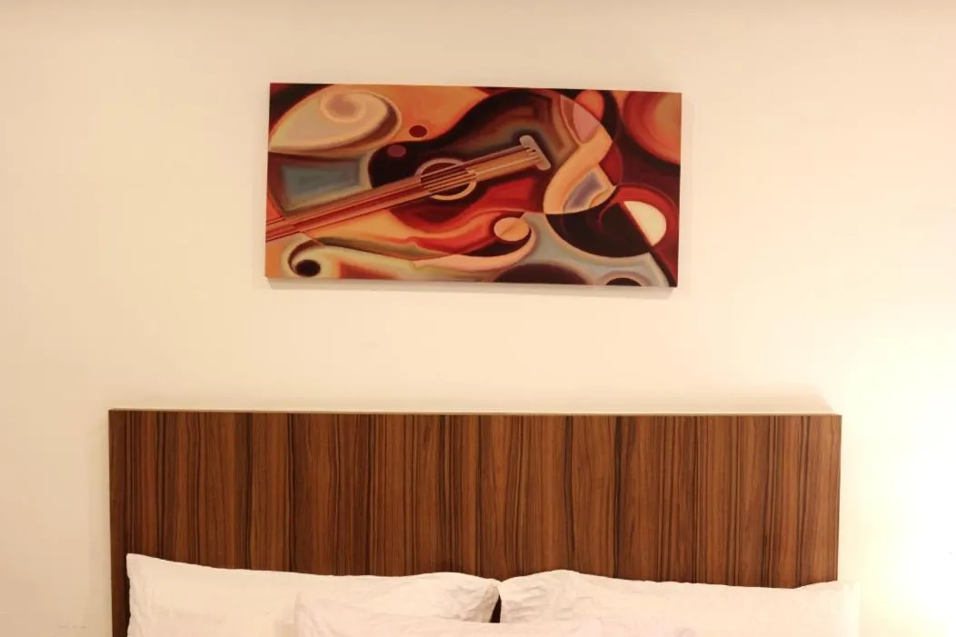 Decorative detail, Bed in Hejmo Suites