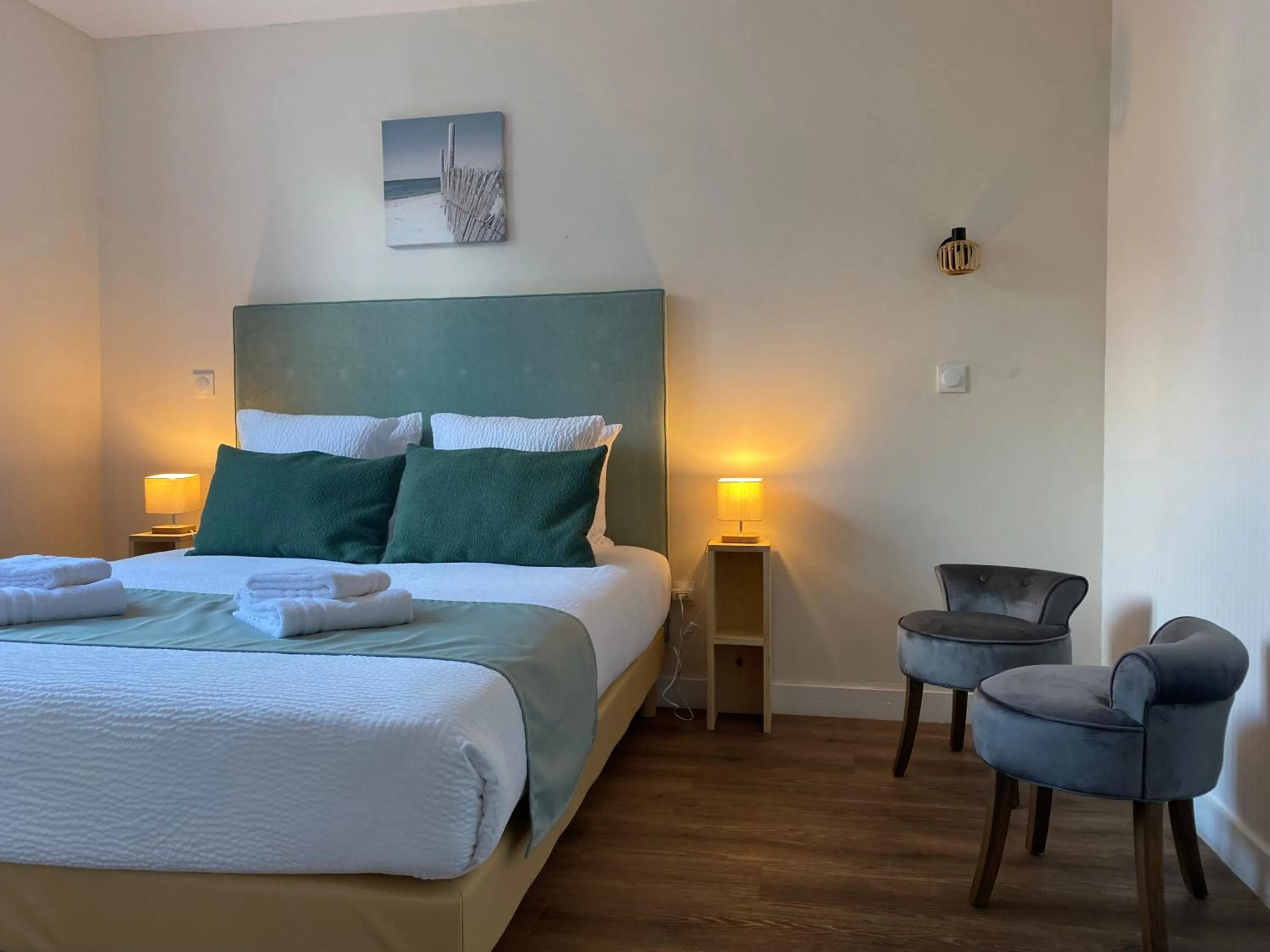 Photo of the whole room, Bed in Logis Hôtel Emeraude des Bois