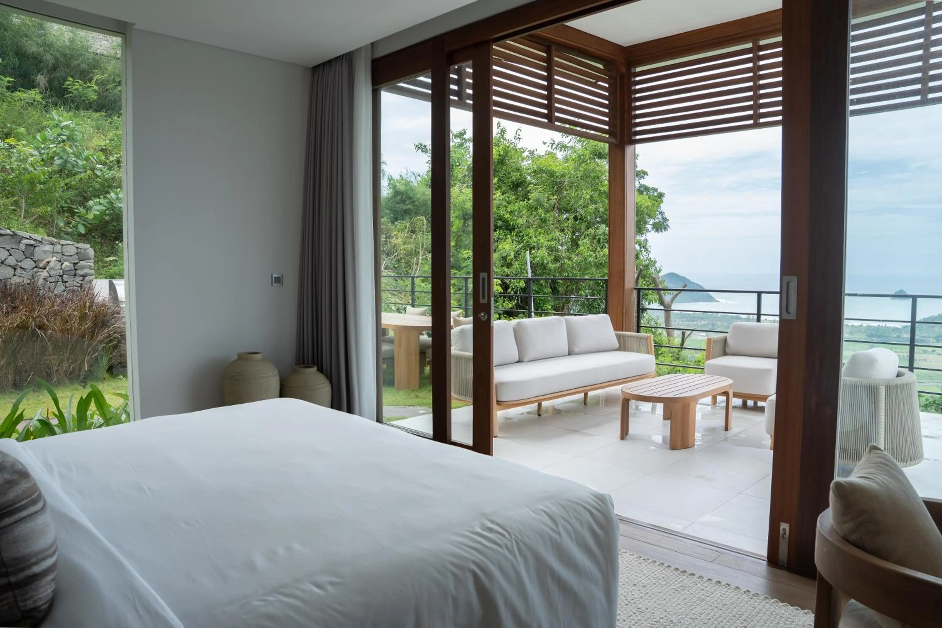 View (from property/room), Bed in Selong Selo Resort and Villas