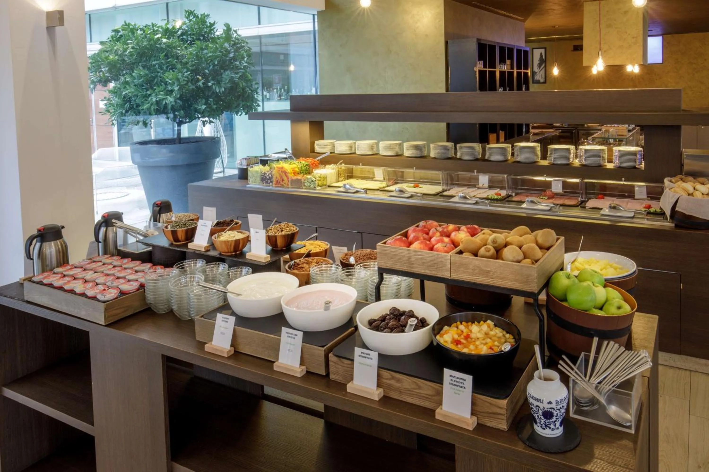 Buffet breakfast in DoubleTree By Hilton Milan