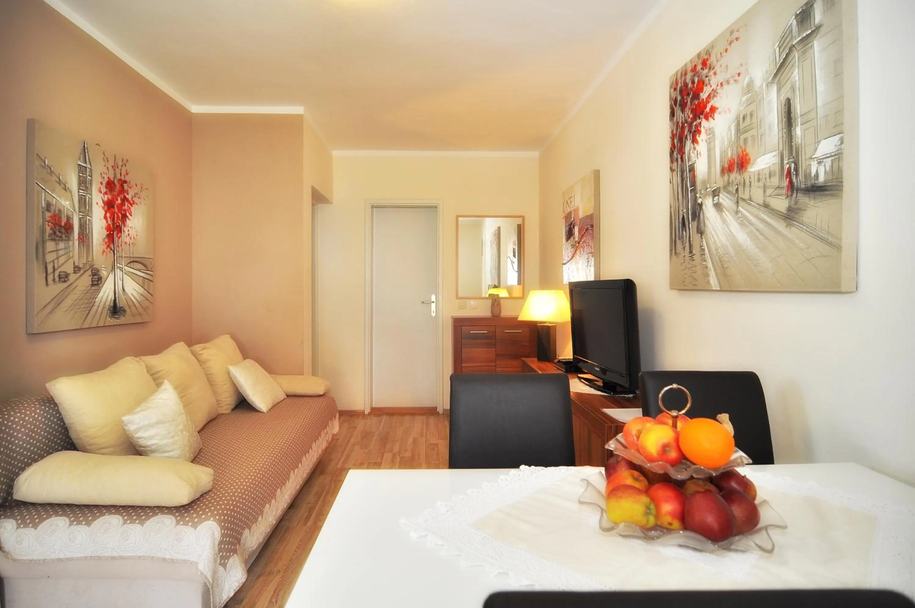 Living room, Bed in Villa Vanilla with Heated Pool