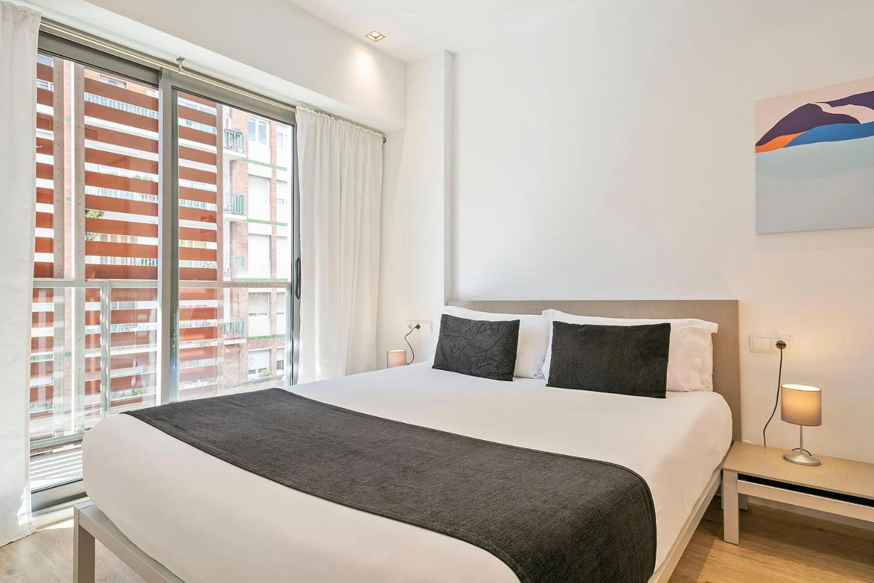 Bed in Lugaris Rambla Apartments