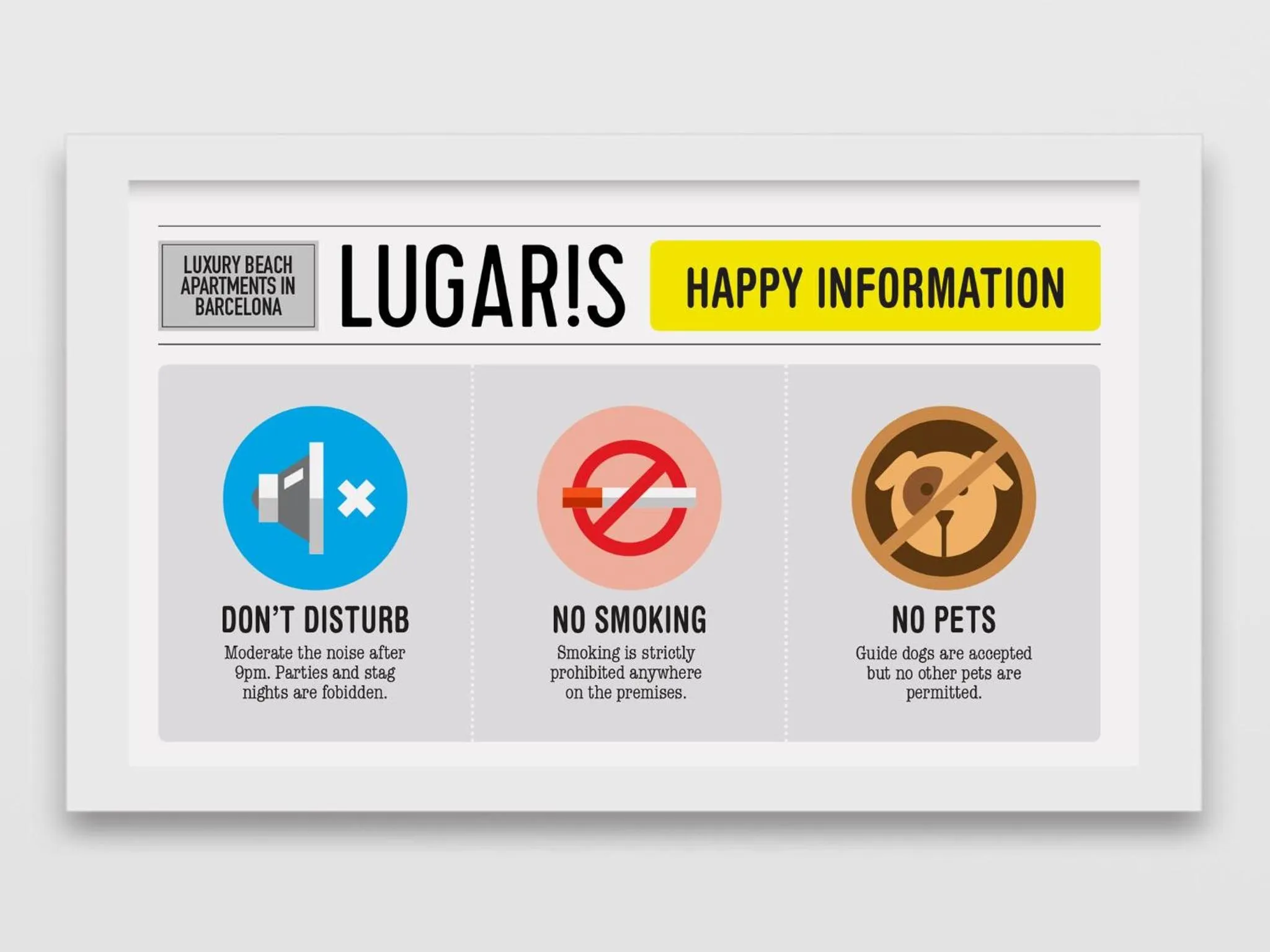 Logo/Certificate/Sign in Lugaris Rambla Apartments