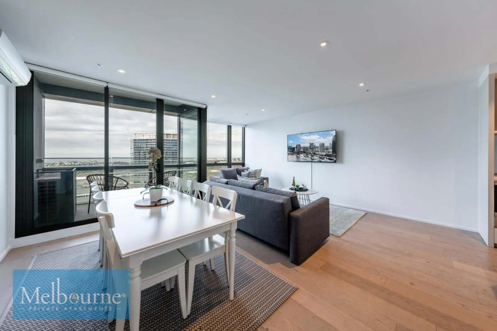 Living room in Melbourne Private Apartments - Collins Street Waterfront, Docklands