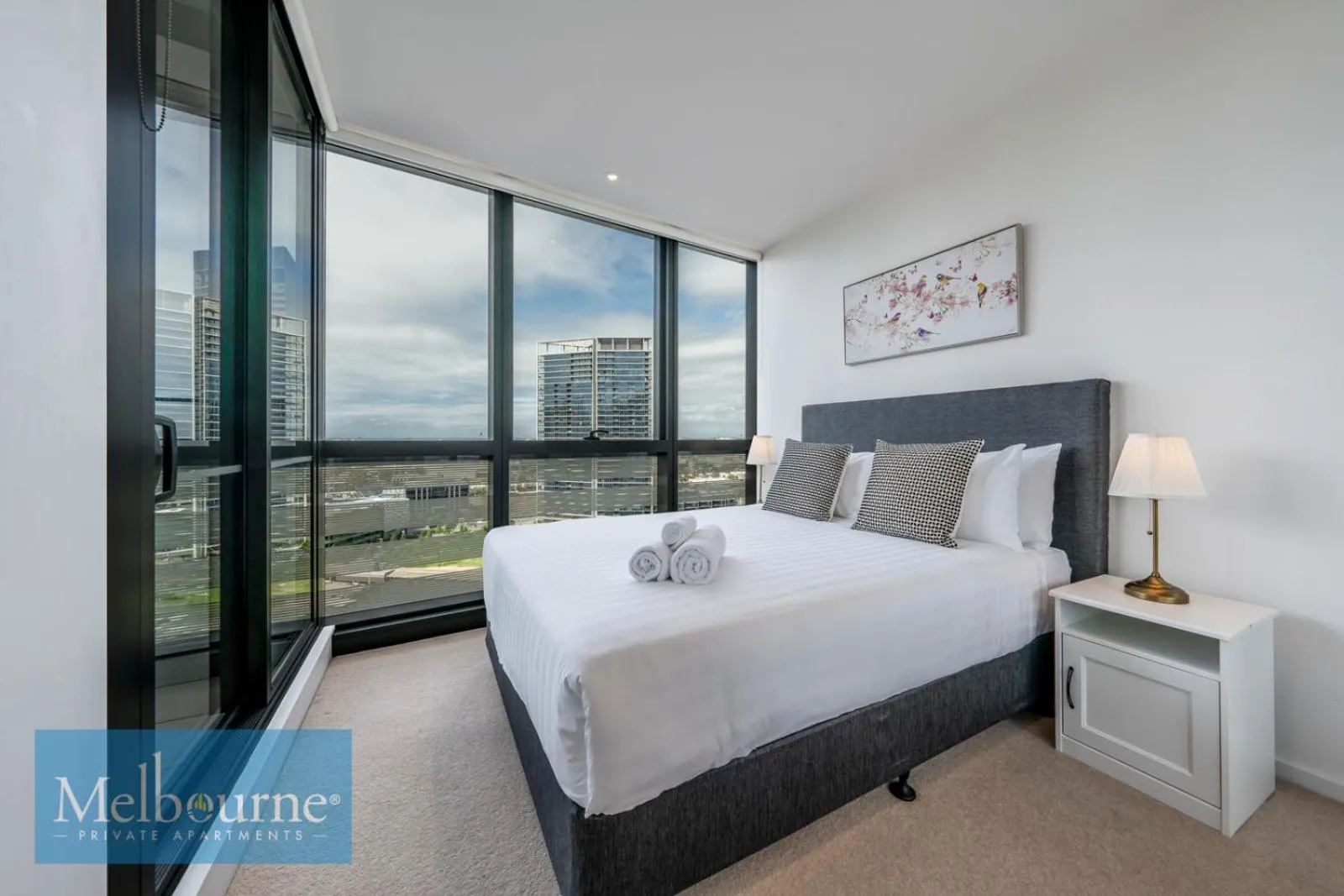 Bedroom, Bed in Melbourne Private Apartments - Collins Street Waterfront, Docklands