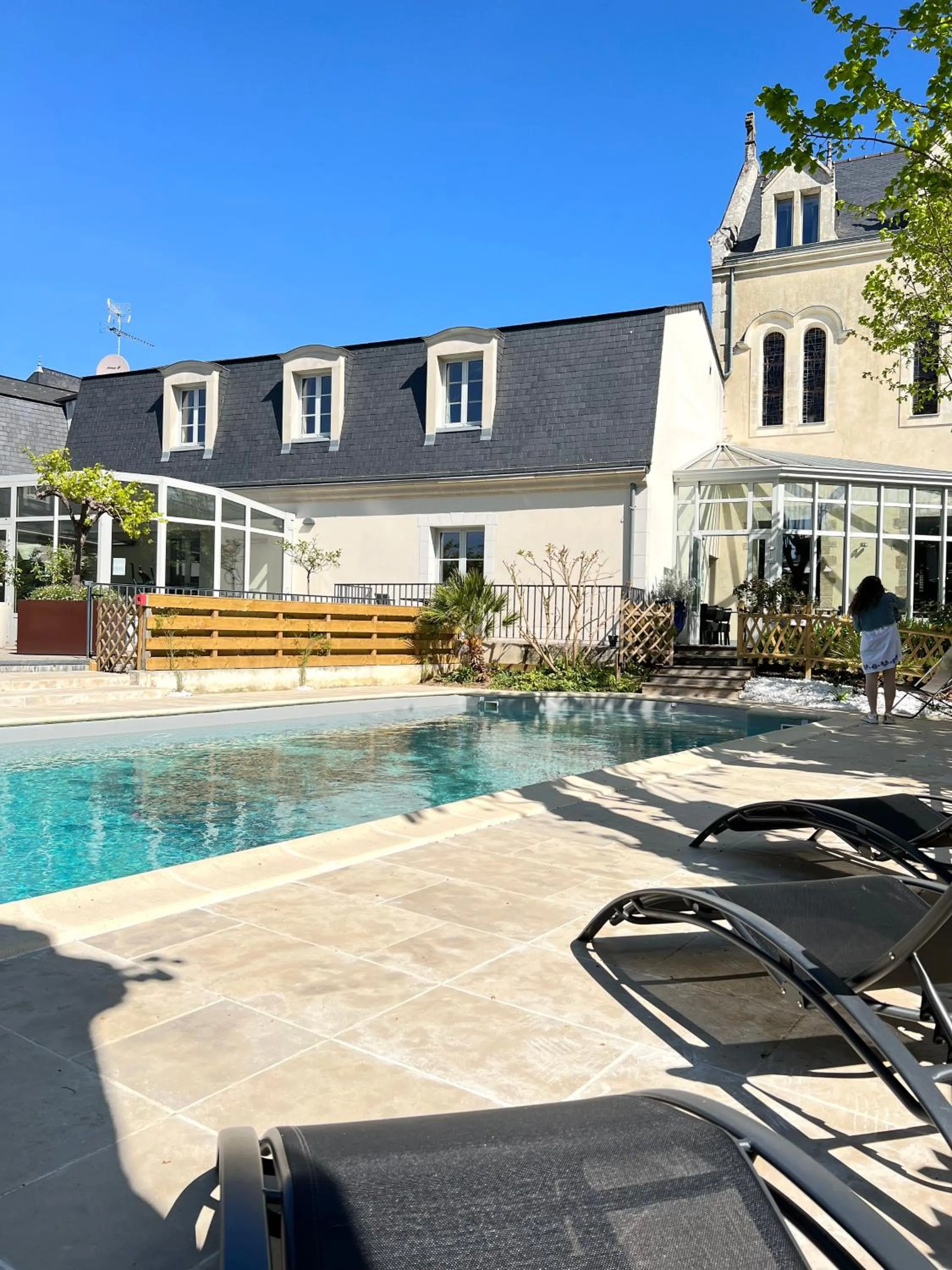 Swimming pool in Hôtel Restaurants & Spa Perier Du Bignon
