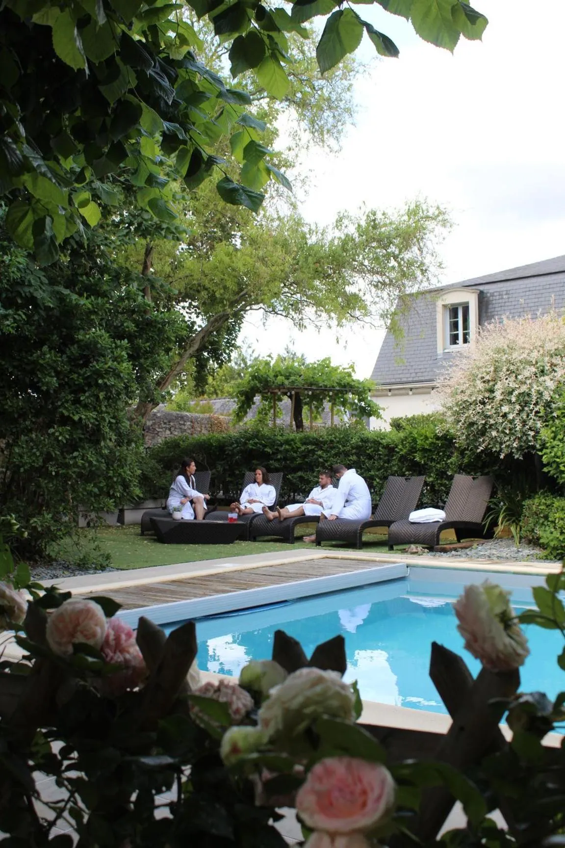 Swimming pool in Hôtel Restaurants & Spa Perier Du Bignon