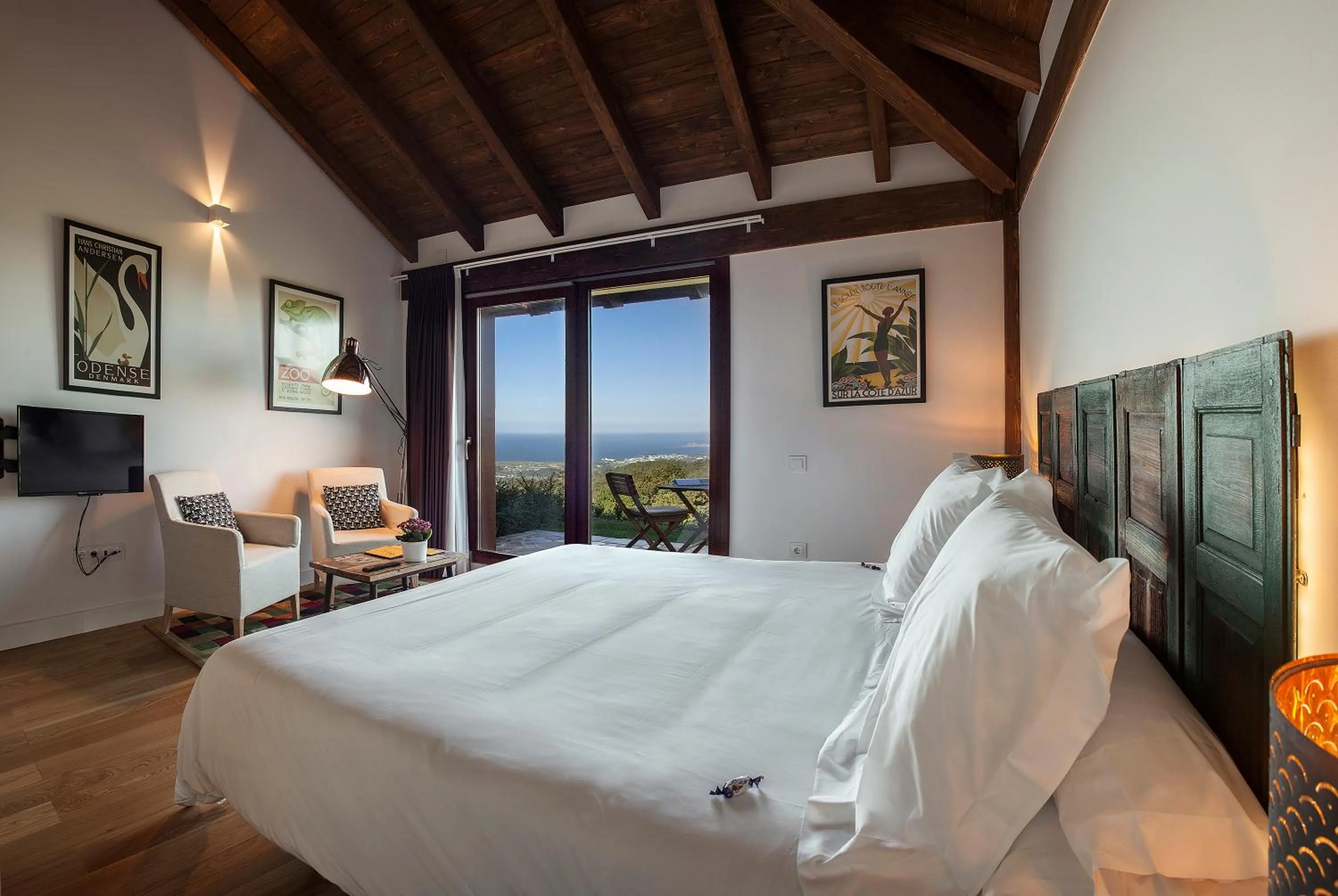 Bed in Hotel Rural 3 Cabos