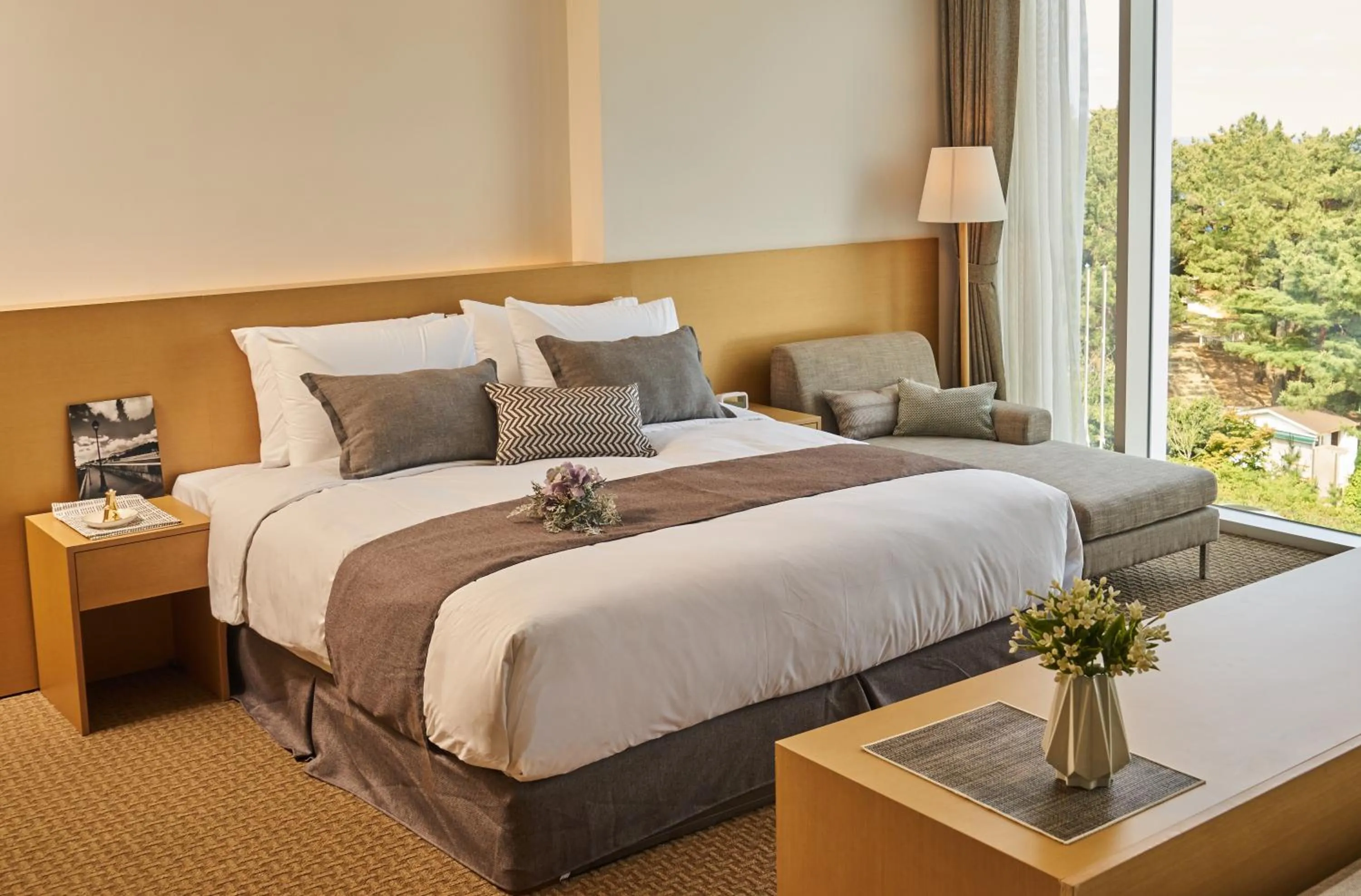 Bed in Naksan Beach Hotel